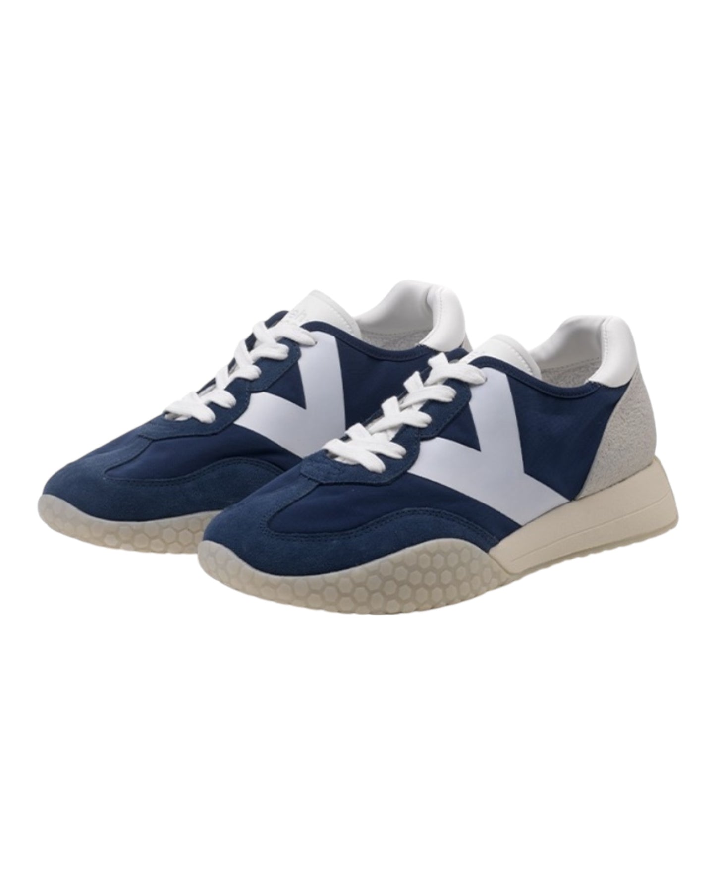 KEH-NOO 9753 SNEAKERS IN CAMOSCIO E TESSUTO BLU/BIANCO