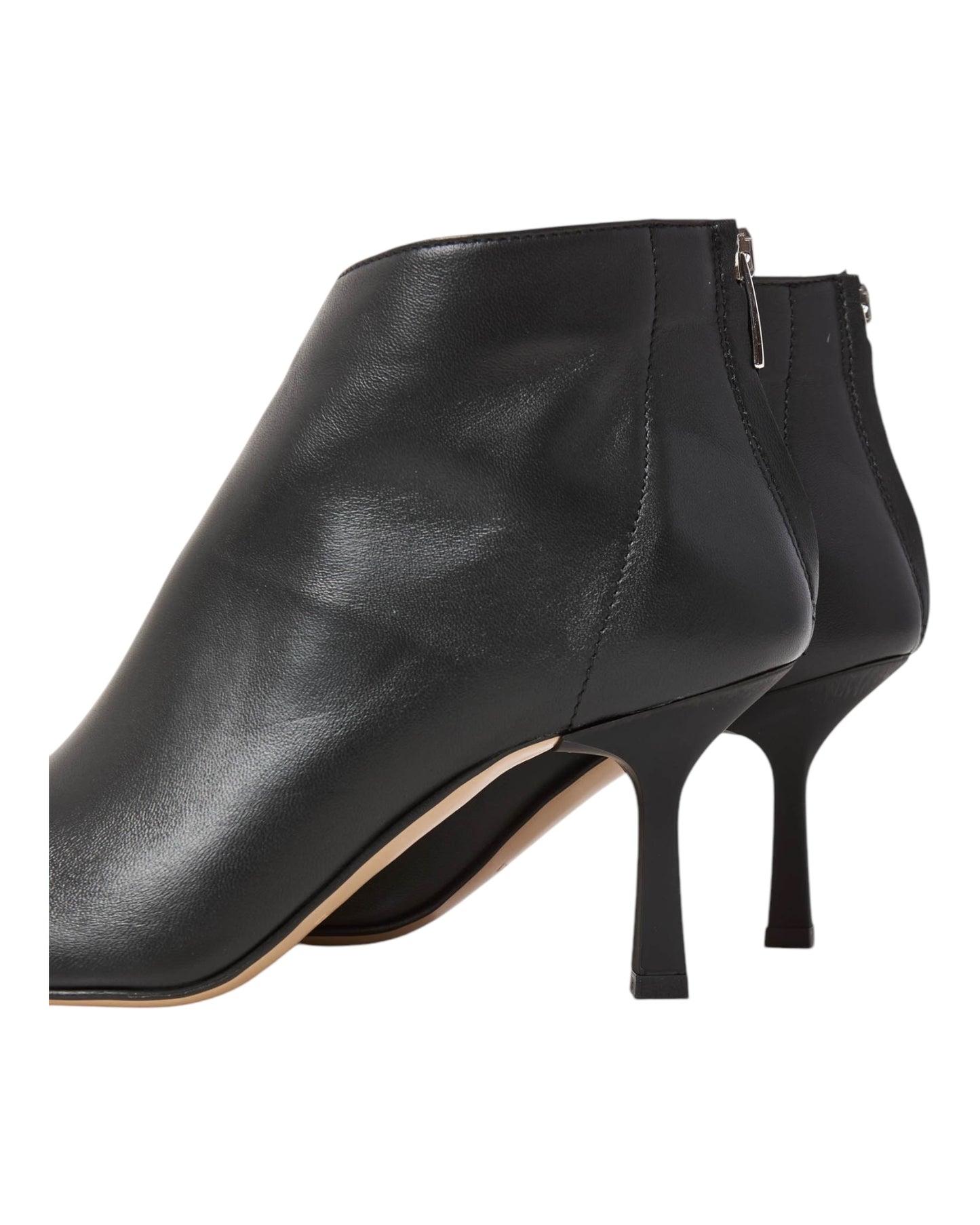 OVYE' AT7100 STILETTO A PUNTA IN PELLE NERA