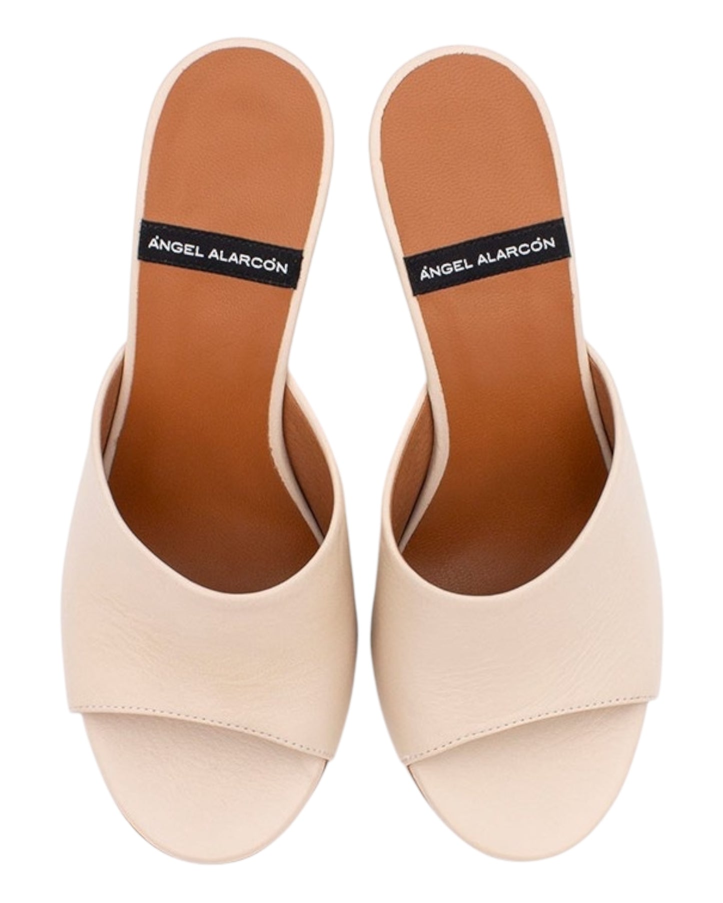 ANGEL ALARCON 125750Z CIABATTA CON TACCO IN PELLE BEIGE