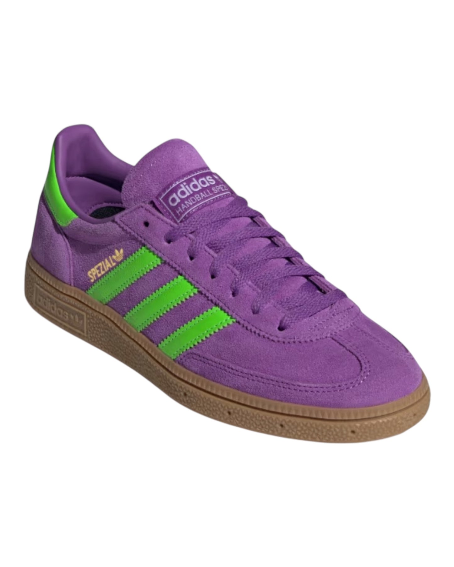 ADIDAS SPEZIAL IN CAMOSCIO VIOLA BANDE GIALLO FLUO