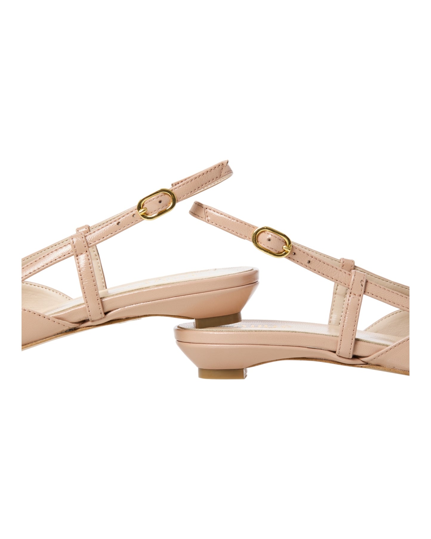 OVYE' 1073AC CHANEL A PUNTA VERNICE BEIGE CON FIOCCO