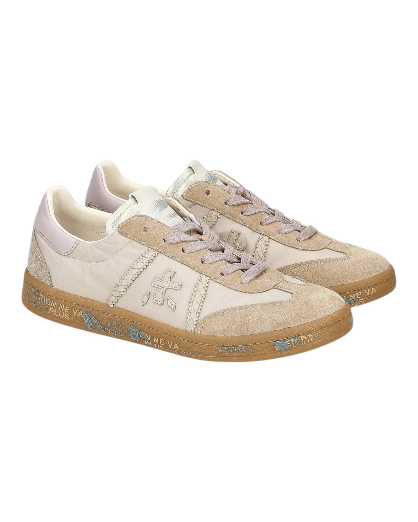 PREMIATA 6961 BONNIE-D IN CAMOSCIO BEIGE CON FONDO MIELE