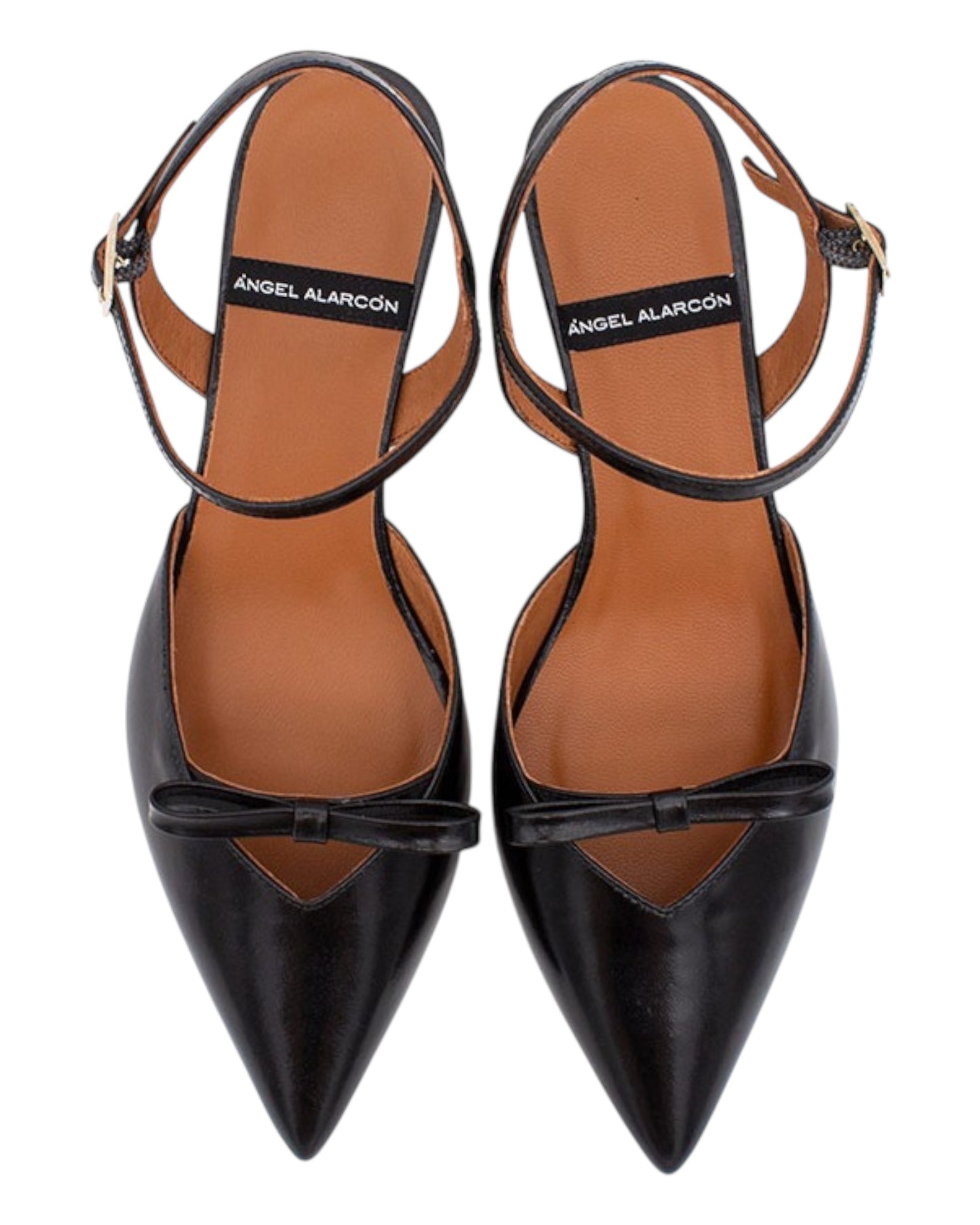 ANGEL ALARCON 050480A CHANEL CON FIOCCHETTO IN PELLE LUCIDA NERA
