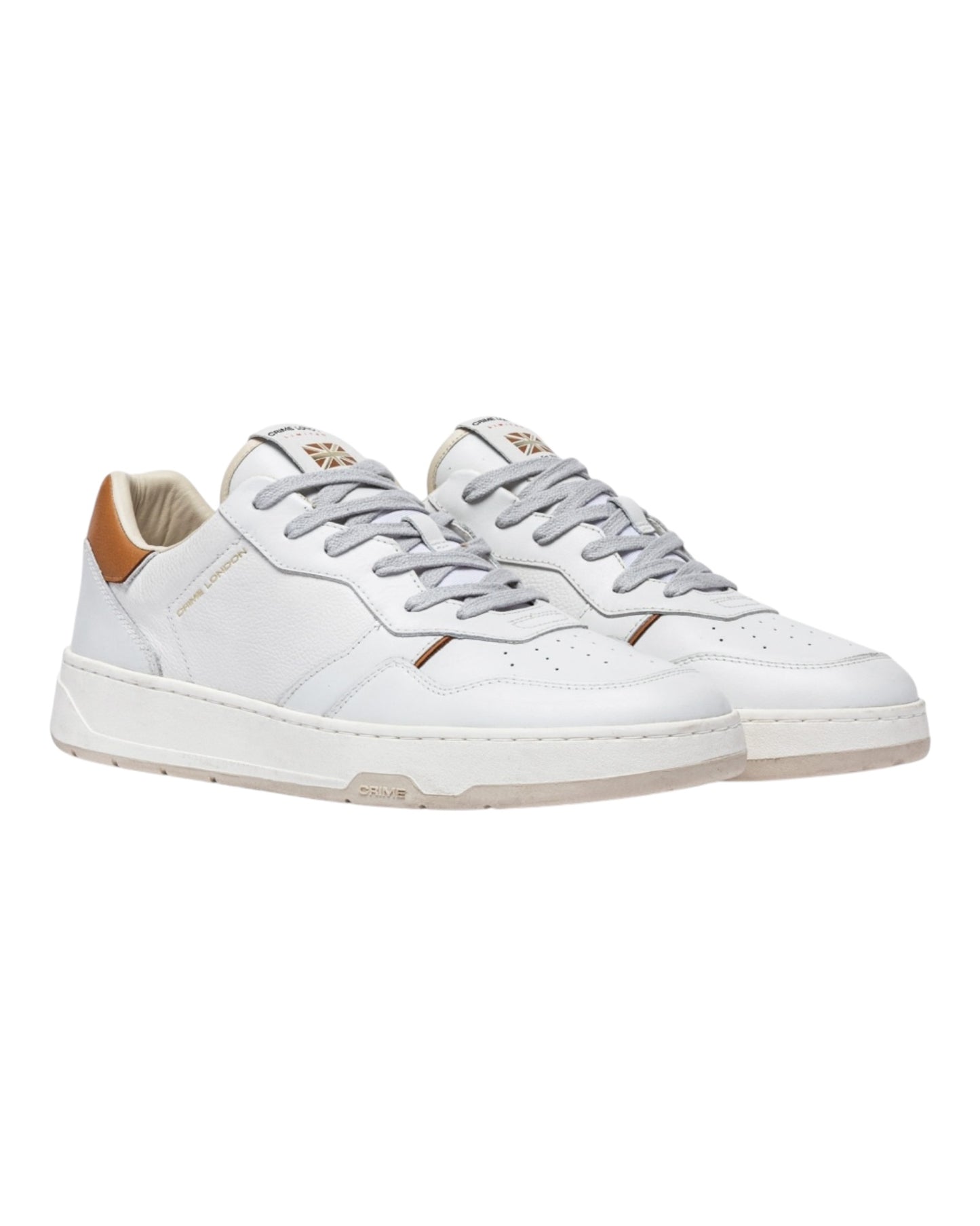 CRIME LONDON TIMELESS IN PELLE BIANCA/CUOIO