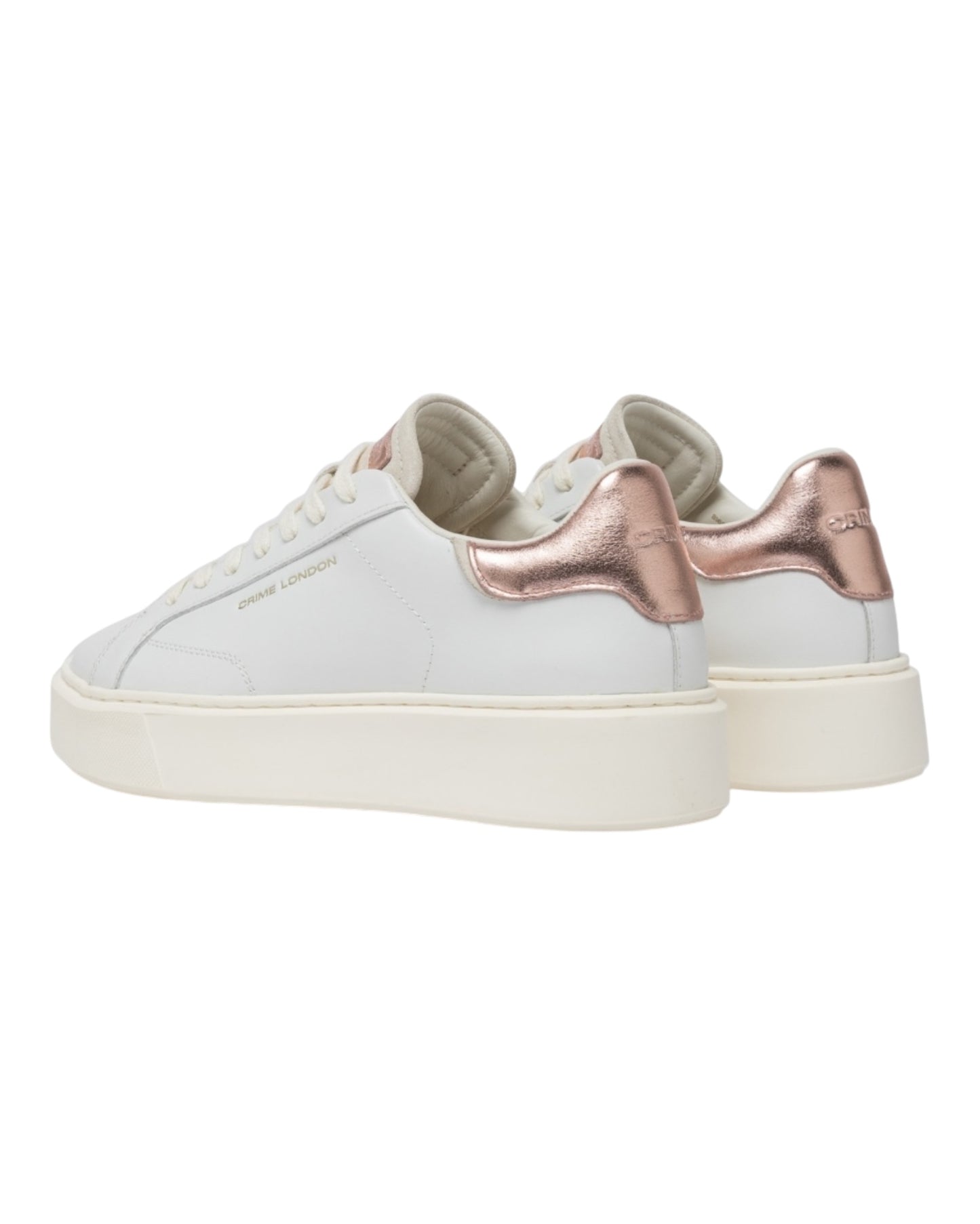 CRIME LONDON NEW EXTRA IN PELLE BIANCA/ROSA