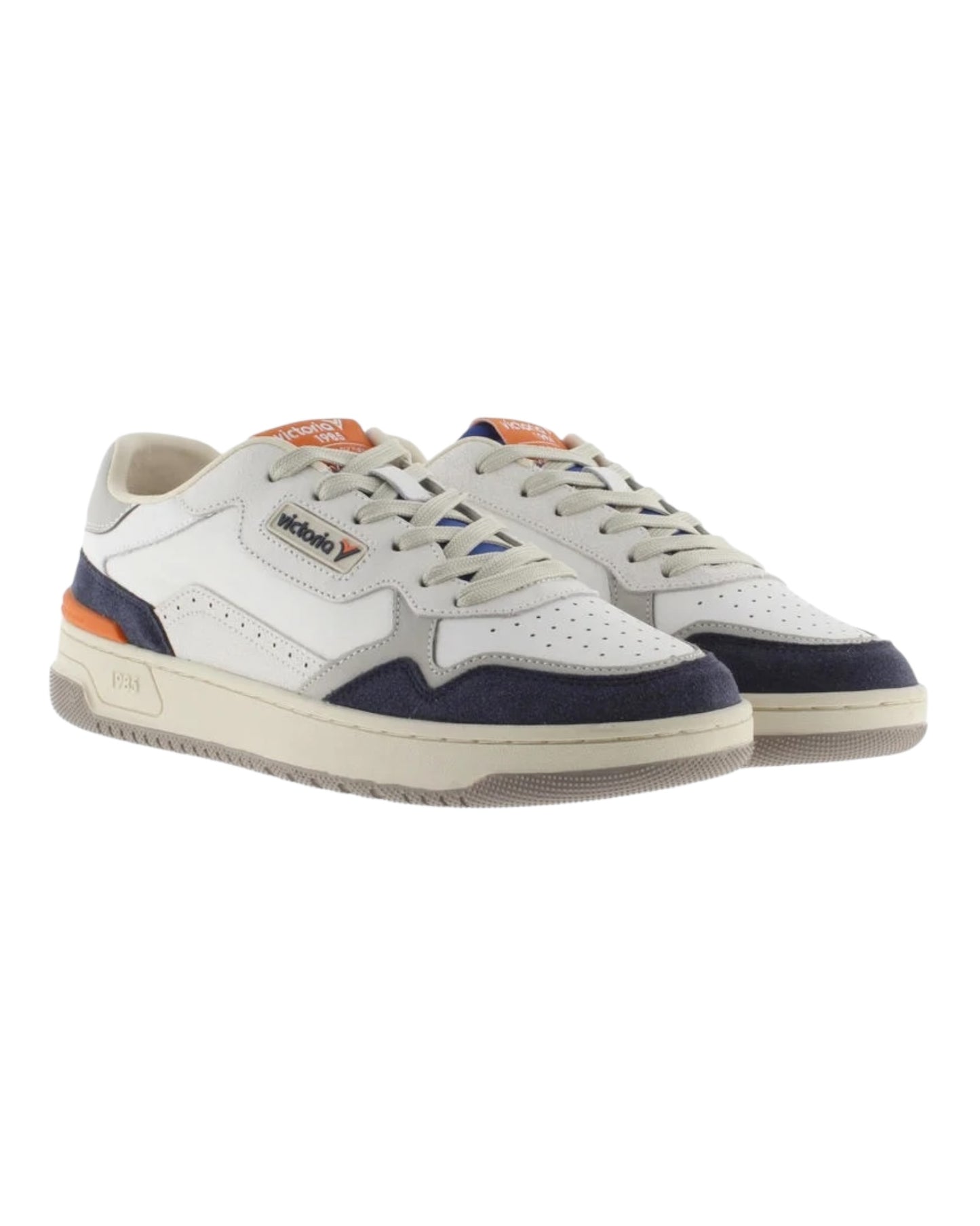 VICTORIA 8800124 SNEAKERS IN PELLE E CAMOSCIO BIANCA/BLU