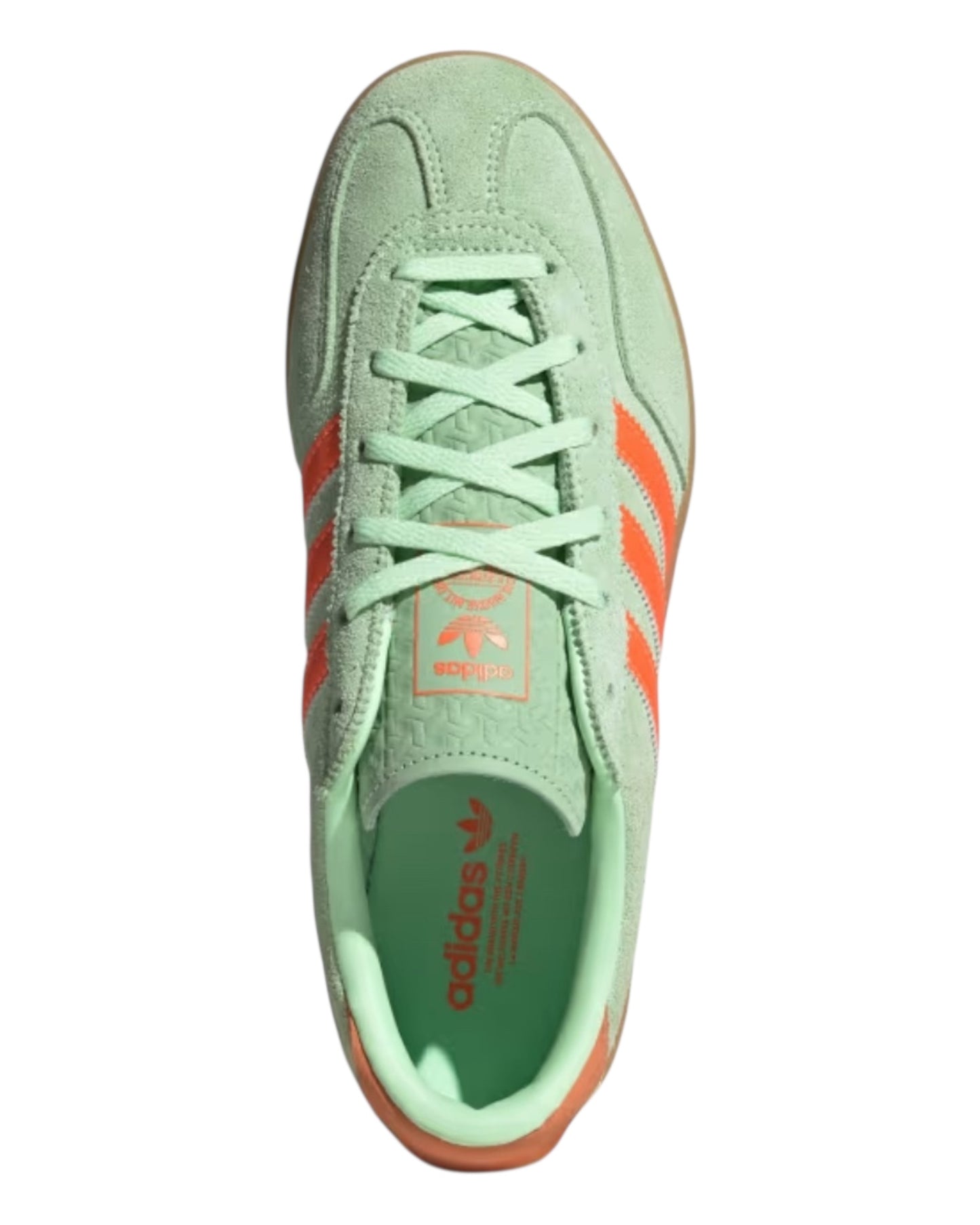 ADIDAS GAZELLE STACK IN CAMOSCIO VERDE LOGO ARANCIO