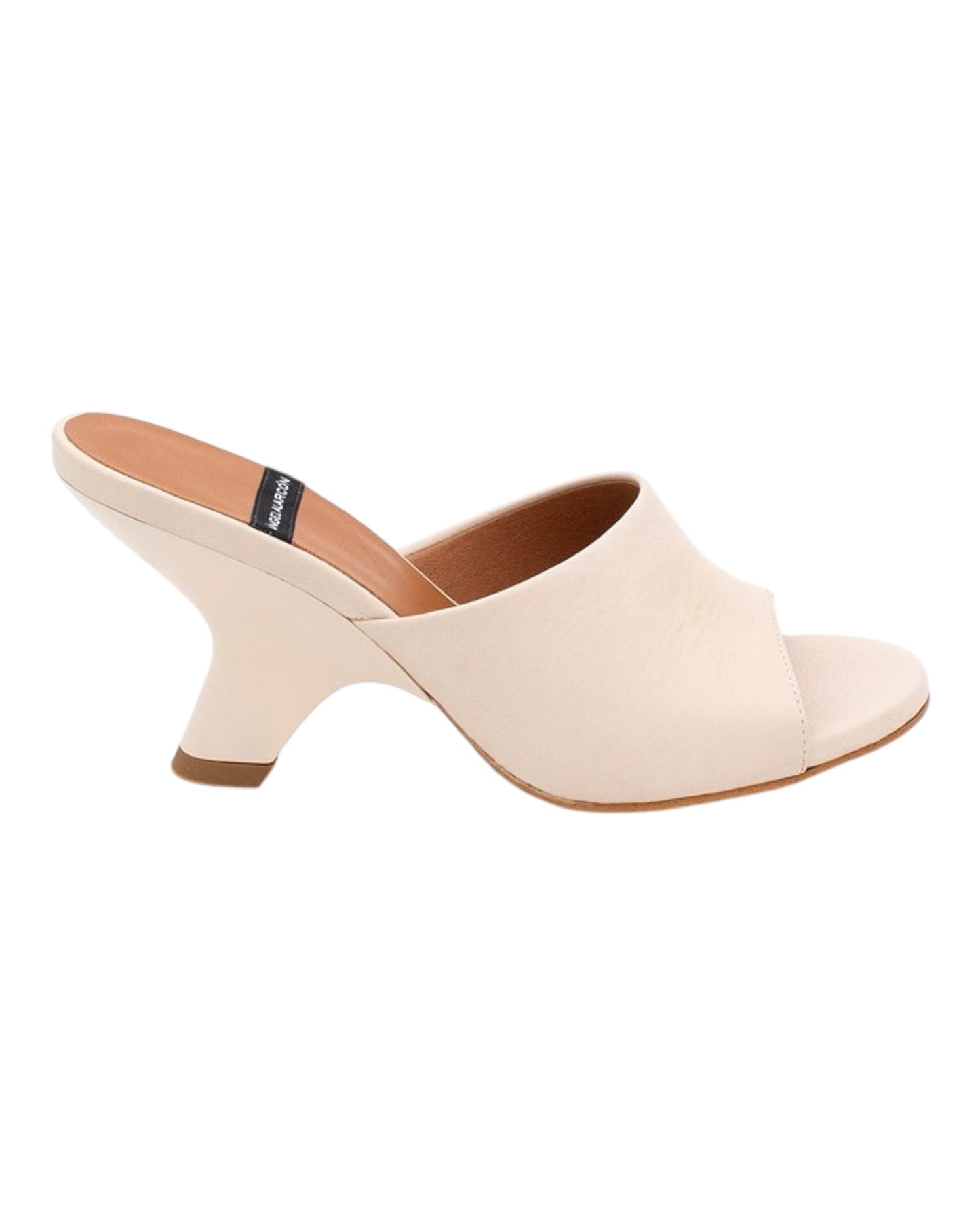 ANGEL ALARCON 125750Z CIABATTA CON TACCO IN PELLE BEIGE
