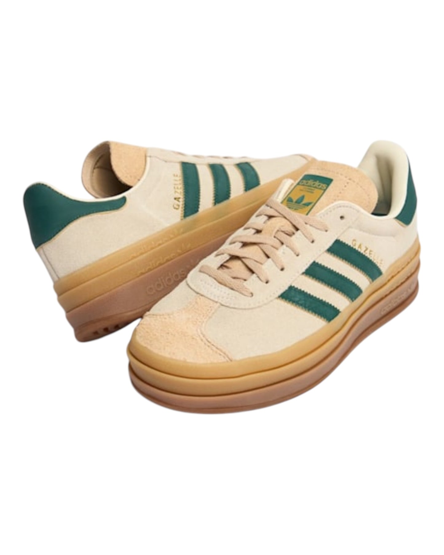 ADIDAS BOLD GAZELLE BEIGE BANDE VERDI