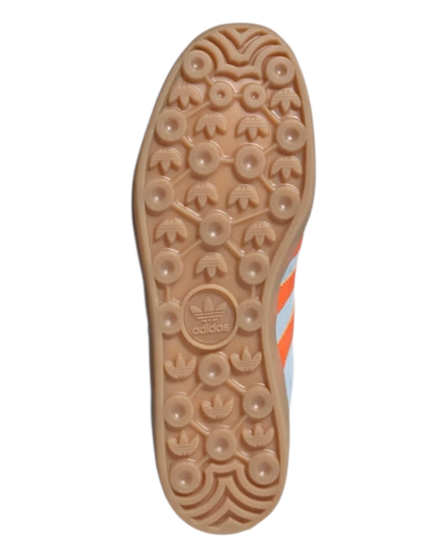 ADIDAS GAZELLE INDOOR IN CAMOSCIO AZZURRA BANDE ARANCIO