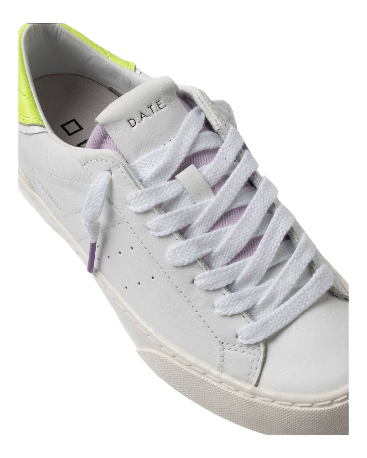 DATE HILL LOW MIX PELLE BIANCA/GIALLA