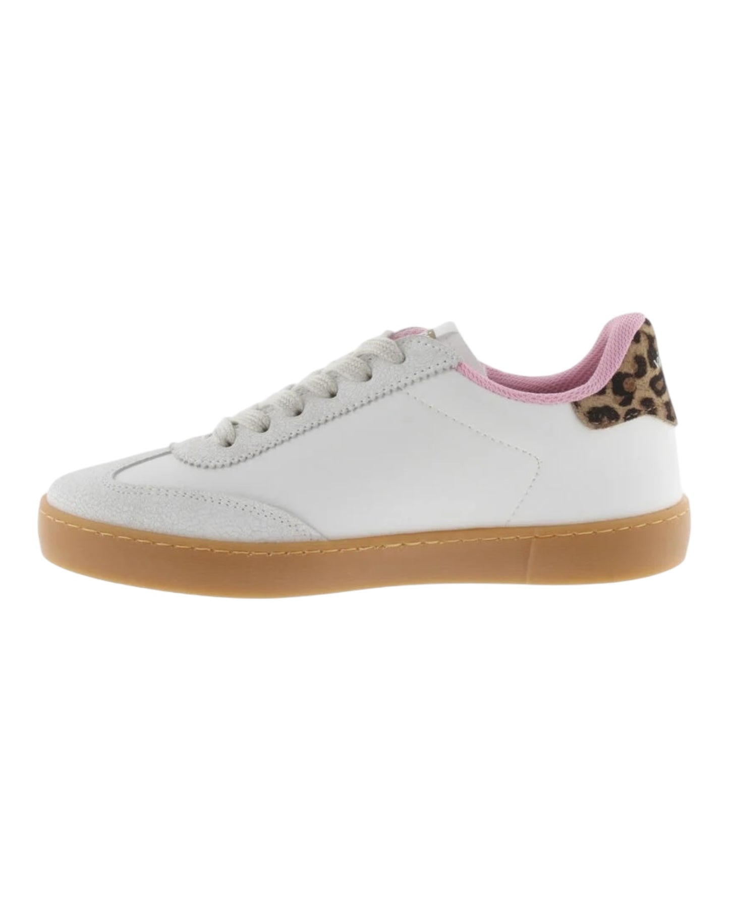 VICTORIA 11262 IN PELLE E CAMOSCIO INSERTI ROSA LOGO ANIMALIER