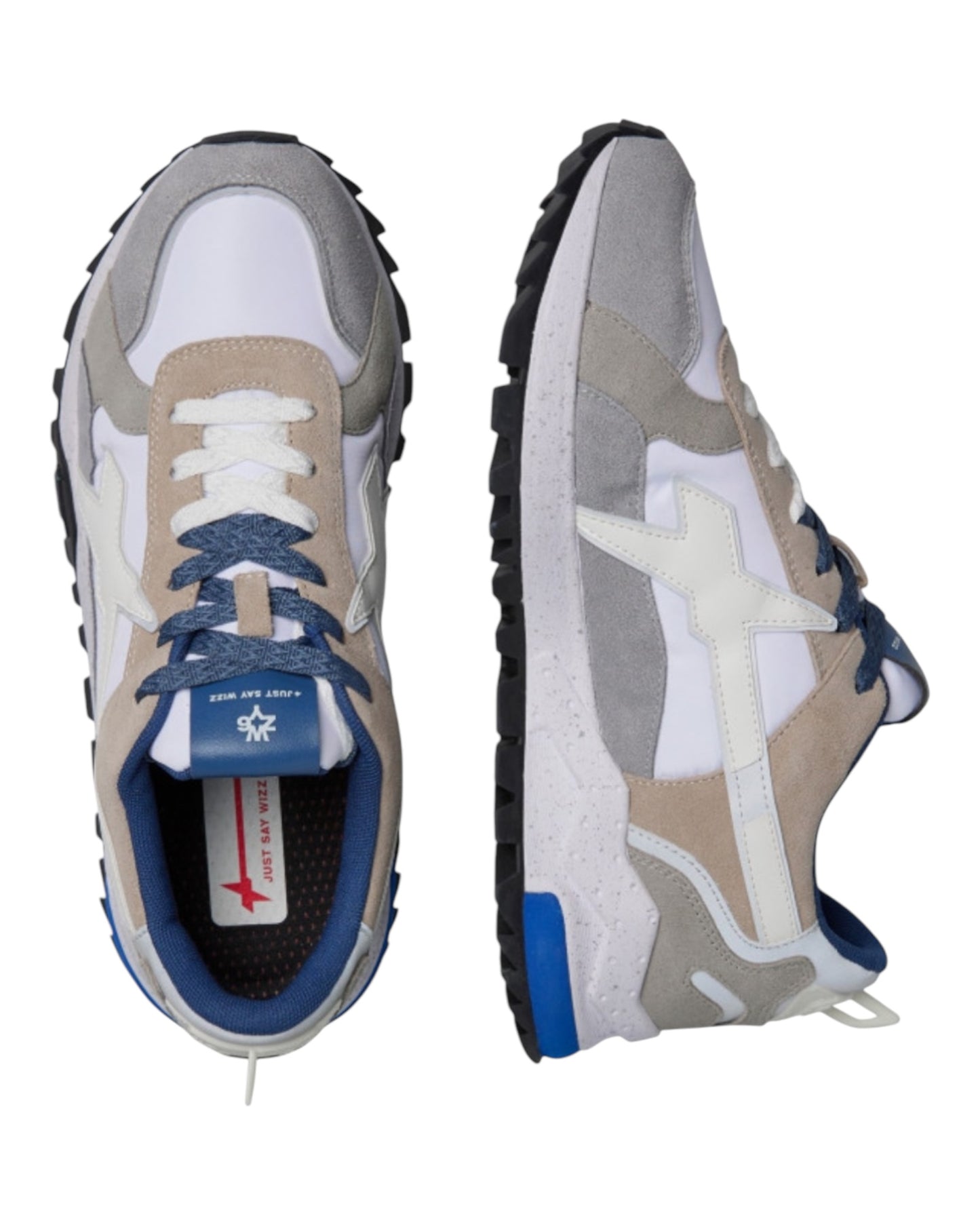 W6YZ BREEZE IN CAMOSCIO GRIGIO/BIANCO/BLU