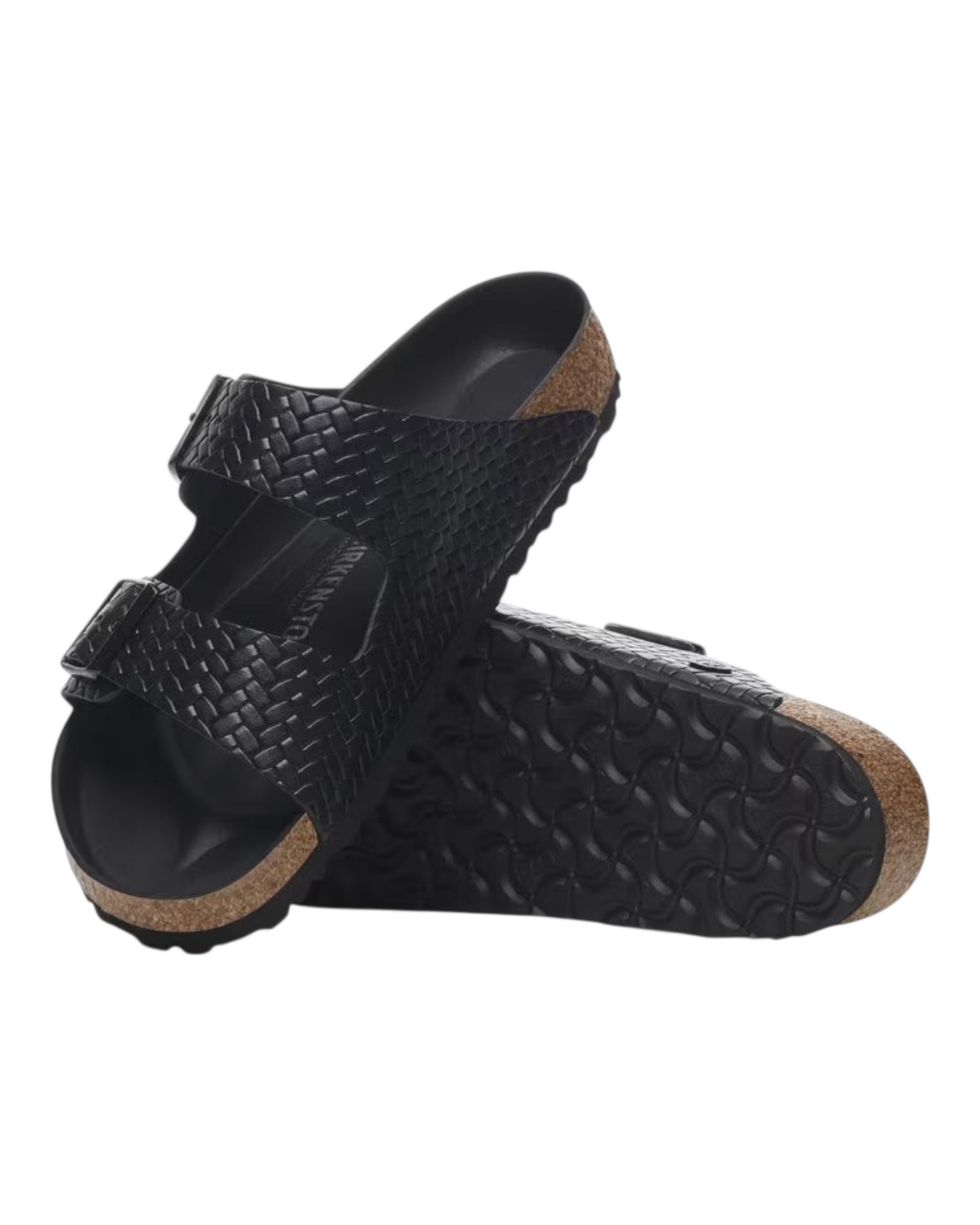BIRKENSTOCK ARIZONA RIVET LOGO INTRECCIATA NERA