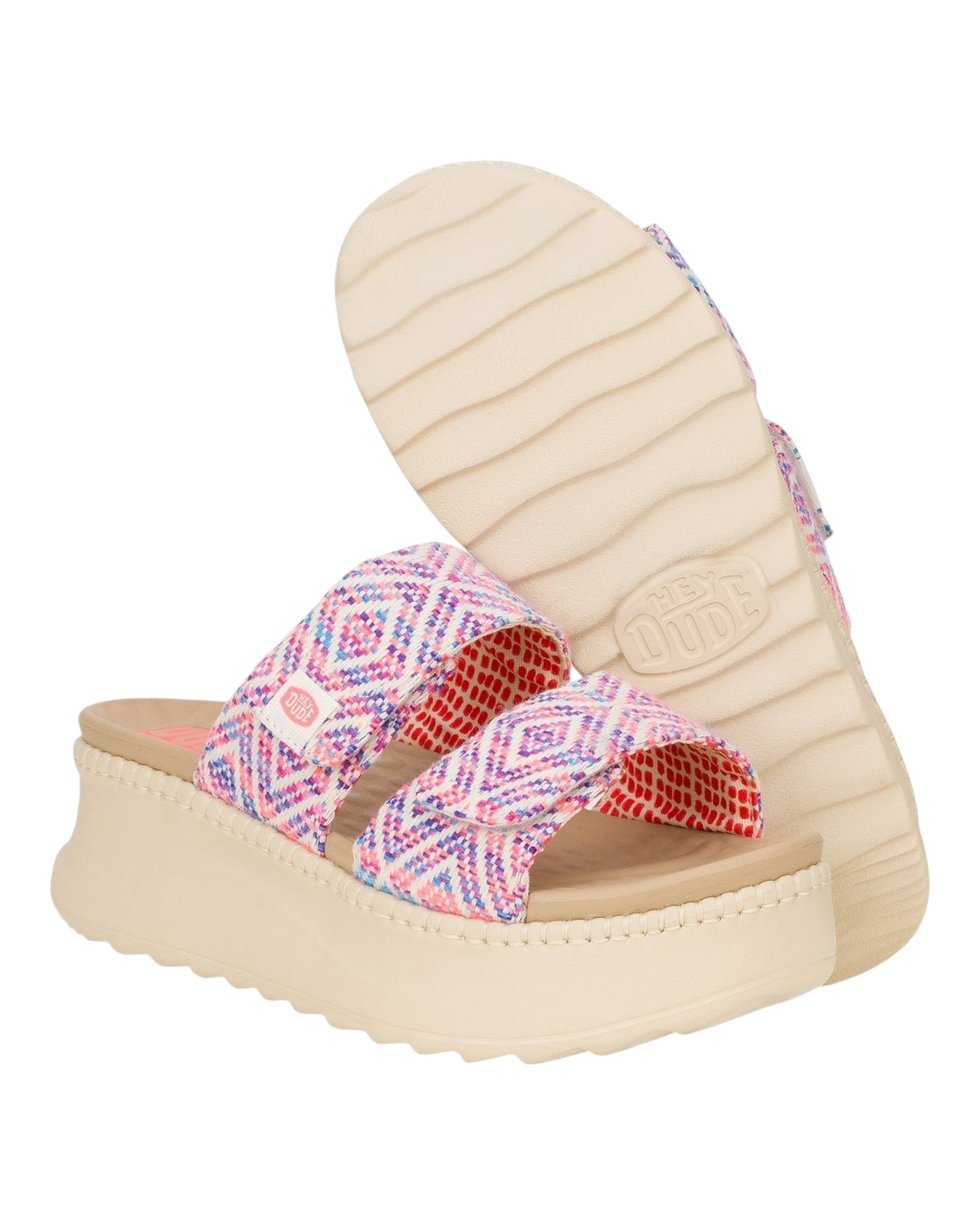 HEY DUDE DELRAY SURF IN TESSUTO ROSA MULTI