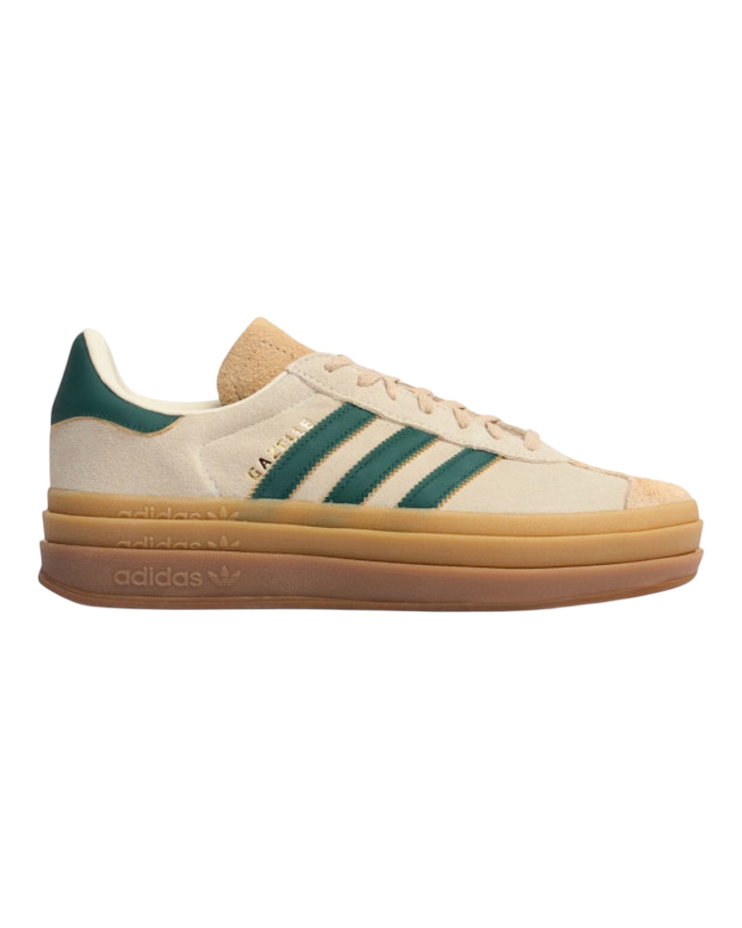 ADIDAS BOLD GAZELLE BEIGE BANDE VERDI