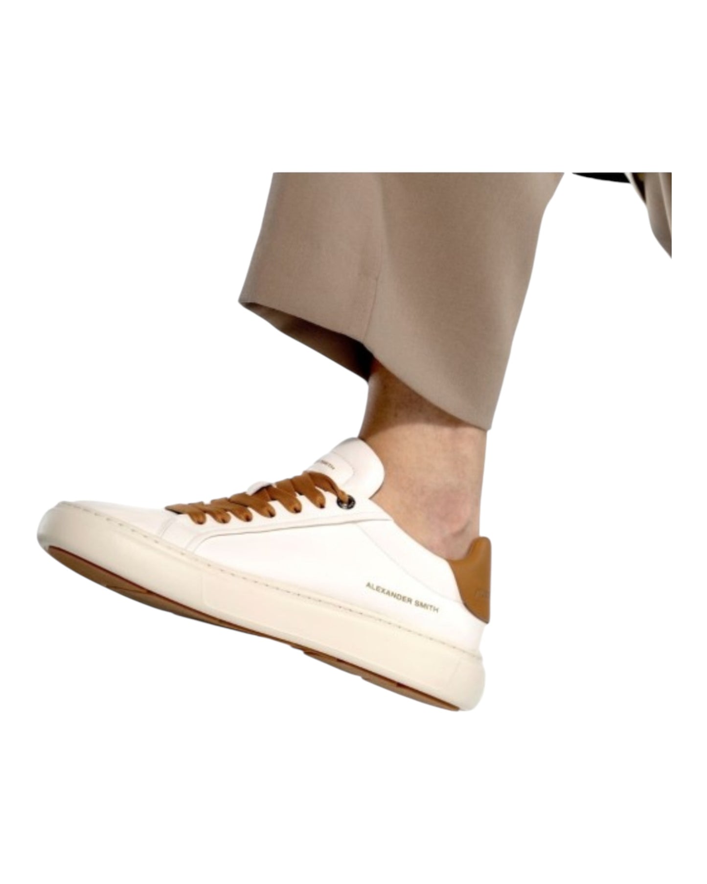 ALEXANDER SMITH SOHO PELLE BIANCA/MARRONE