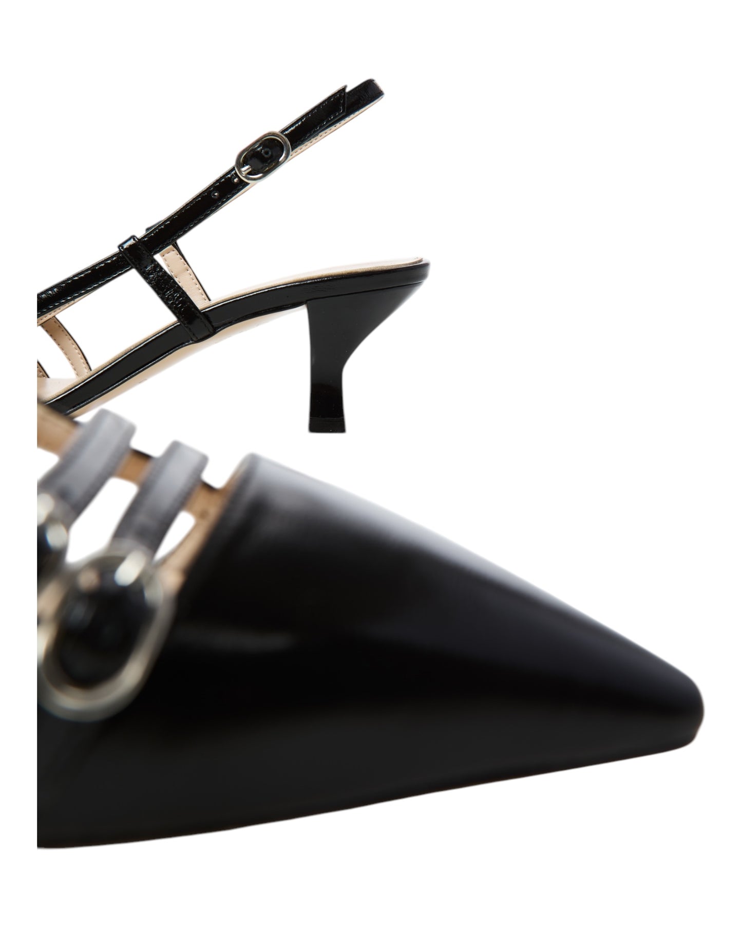 OVYE' 1633AC SLINGBACK IN VERNICE NERO 2 FIBIE