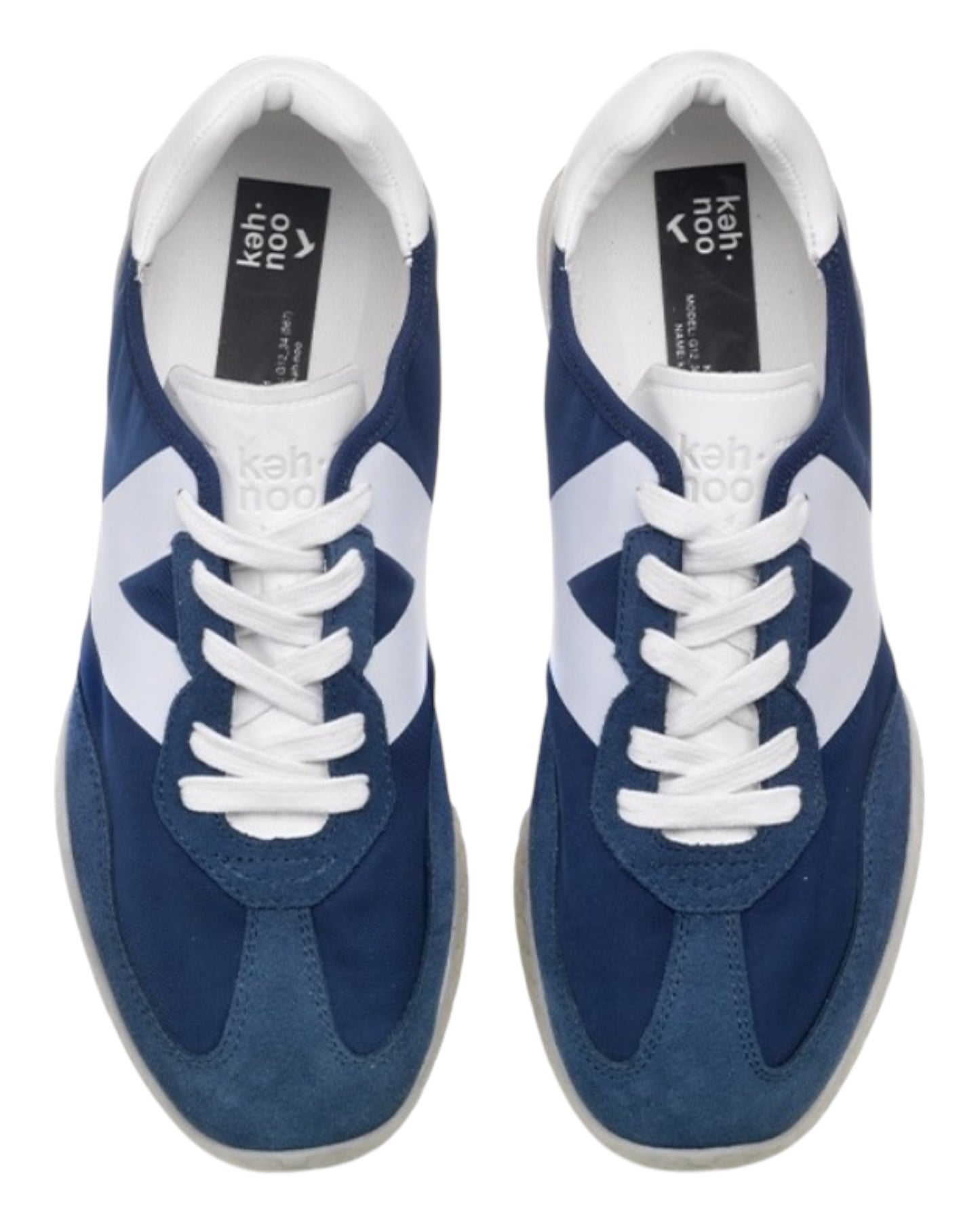 KEH-NOO 9753 SNEAKERS IN CAMOSCIO E TESSUTO BLU/BIANCO