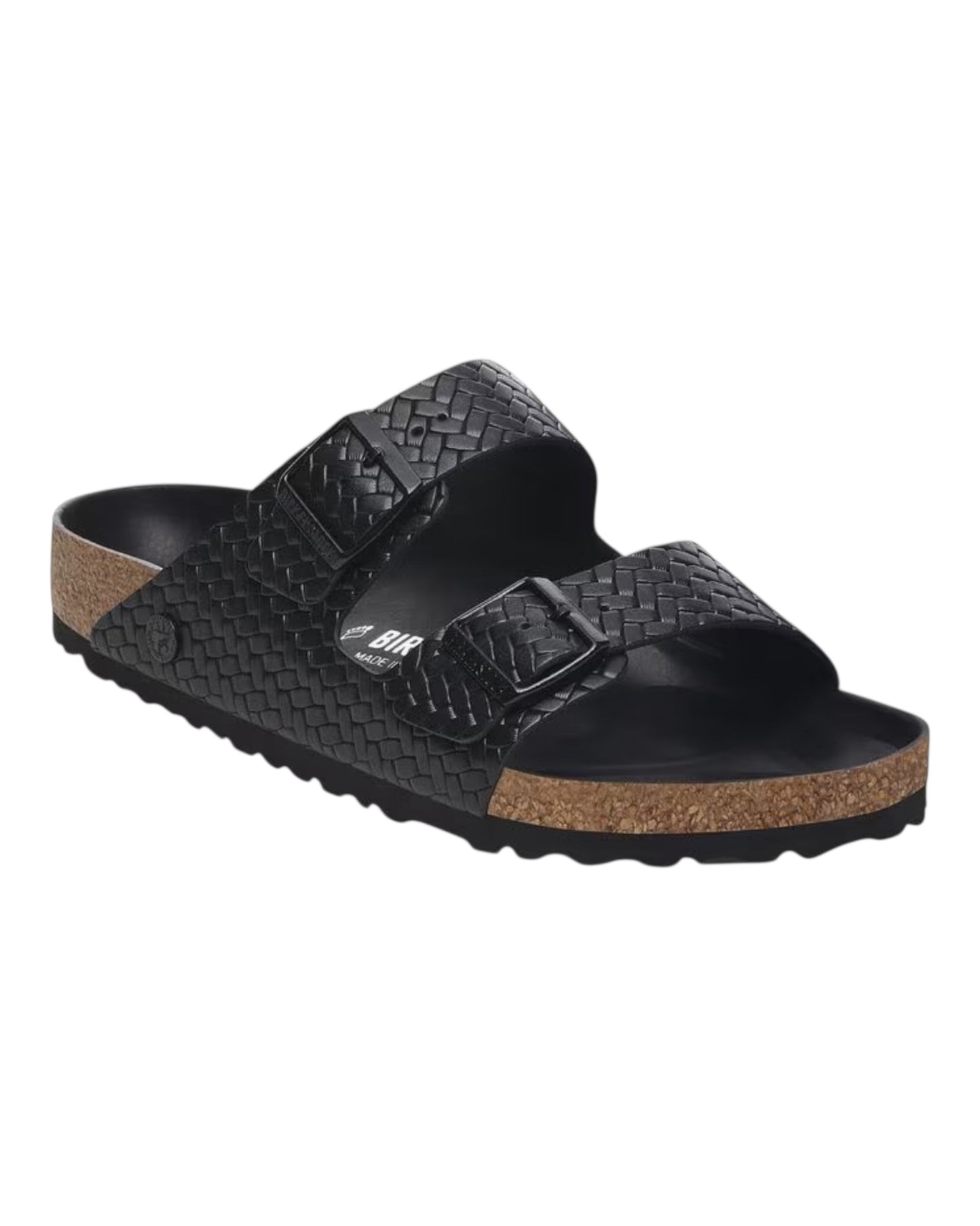 BIRKENSTOCK ARIZONA RIVET LOGO INTRECCIATA NERA