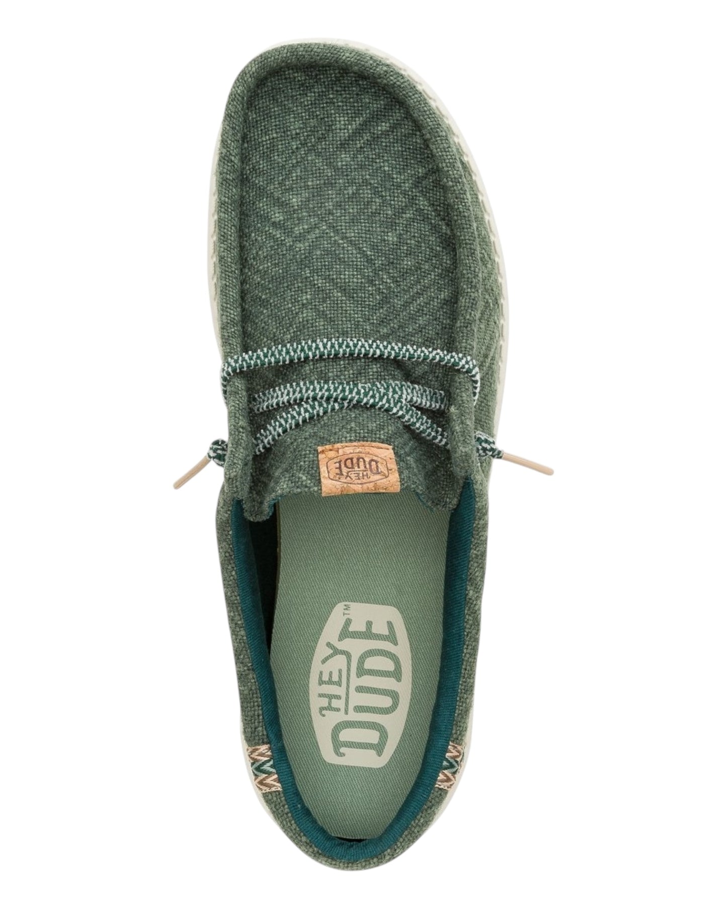 HEY DUDE WALLY JUTE IN TESSUTO VERDE