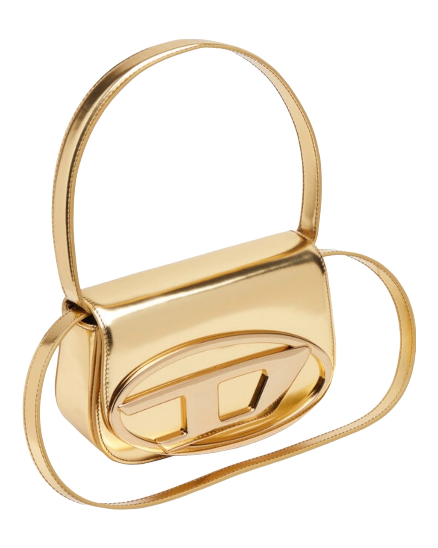 DIESEL 1DR BORSA LAMINATA ORO MISURA GRANDE