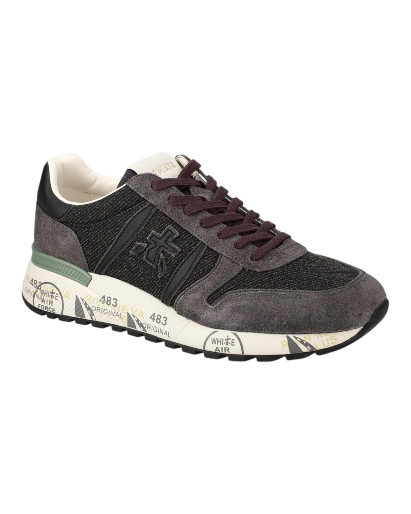 PREMIATA LANDER 6984 GRIGIA LACCI BORDEAUX