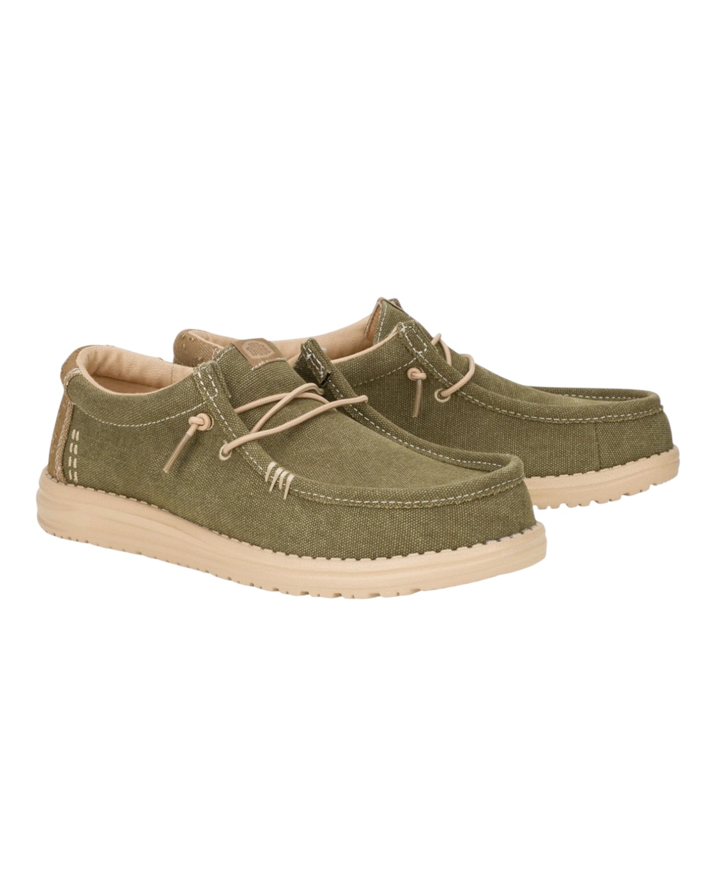 HEY DUDE WALLY WORKWEAR IN TESSUTO VERDE