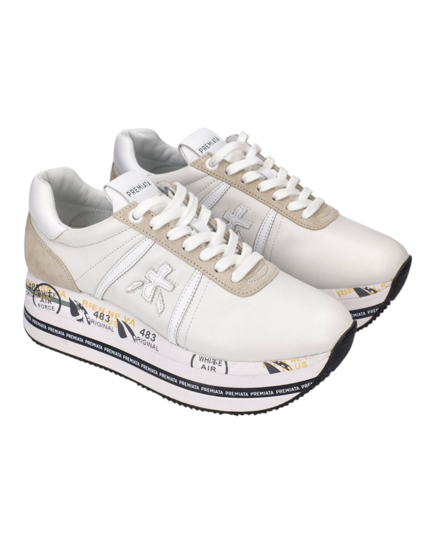 PREMIATA BETH 5603 IN PELLE BIANCA