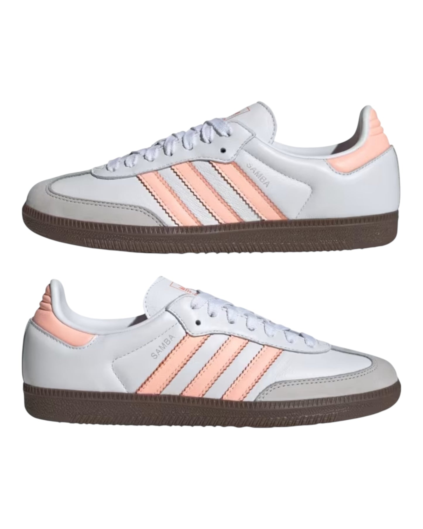 ADIDAS SAMBA OG IN PELLE BIANCA BANDE ROSA