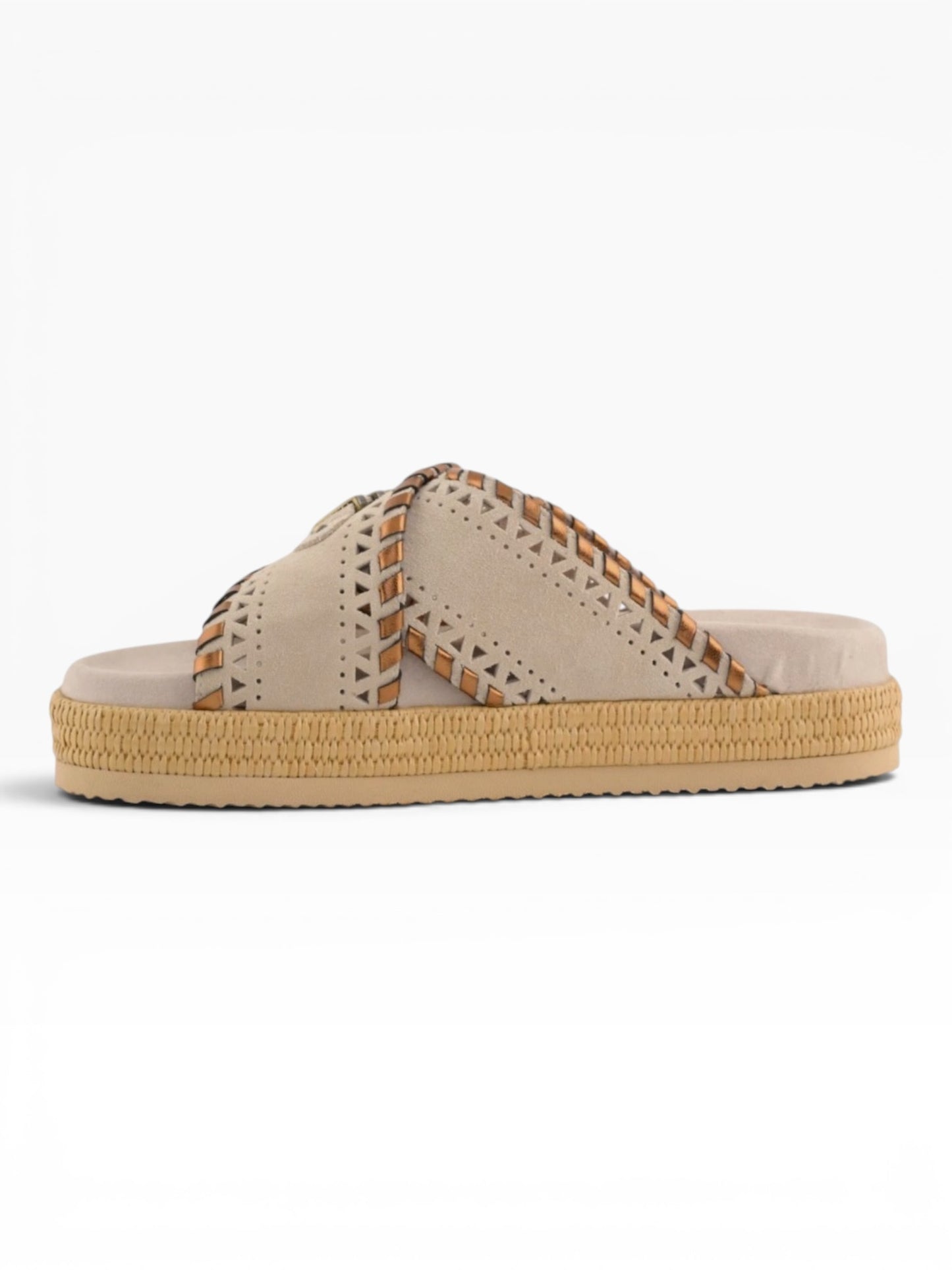 MOU CRISS CROSS STITCH BEIGE/ORO