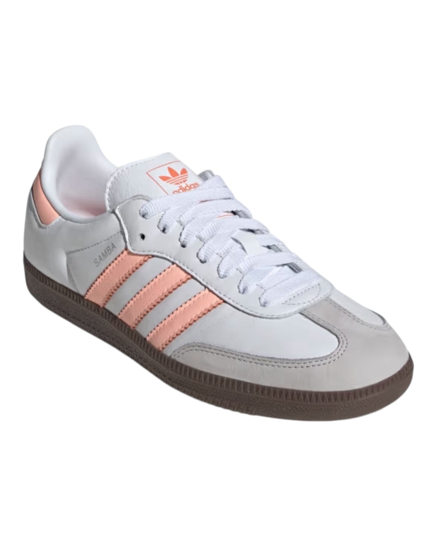 ADIDAS SAMBA OG IN PELLE BIANCA BANDE ROSA