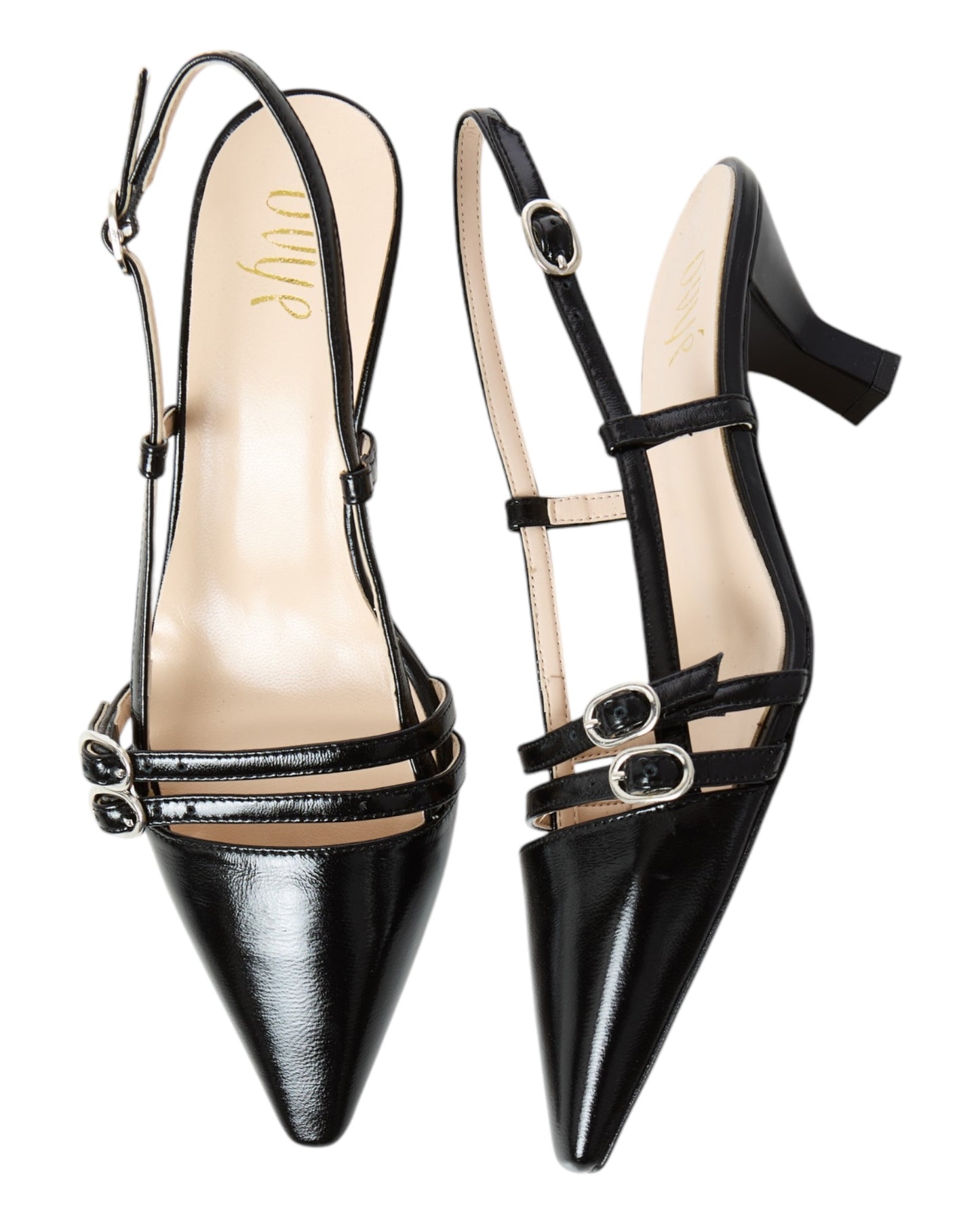 OVYE' 1633AC SLINGBACK IN VERNICE NERO 2 FIBIE