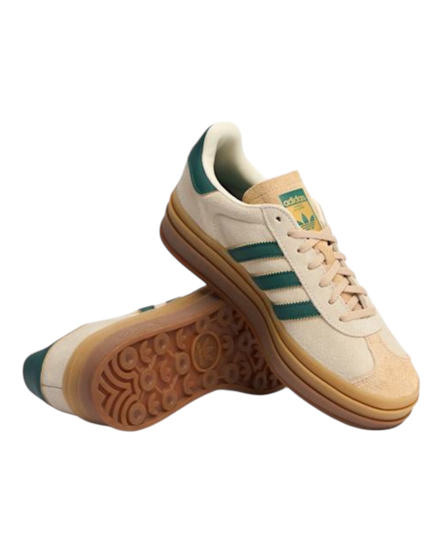ADIDAS BOLD GAZELLE BEIGE BANDE VERDI