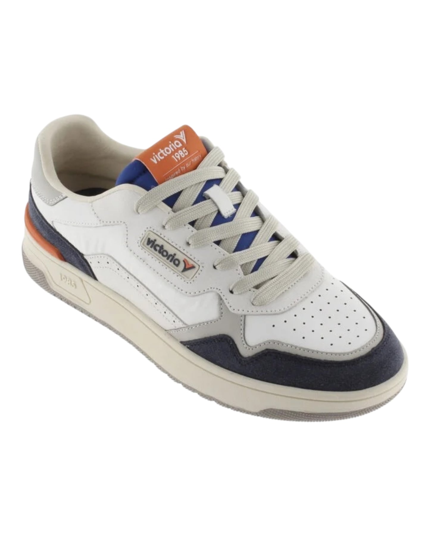 VICTORIA 8800124 SNEAKERS IN PELLE E CAMOSCIO BIANCA/BLU