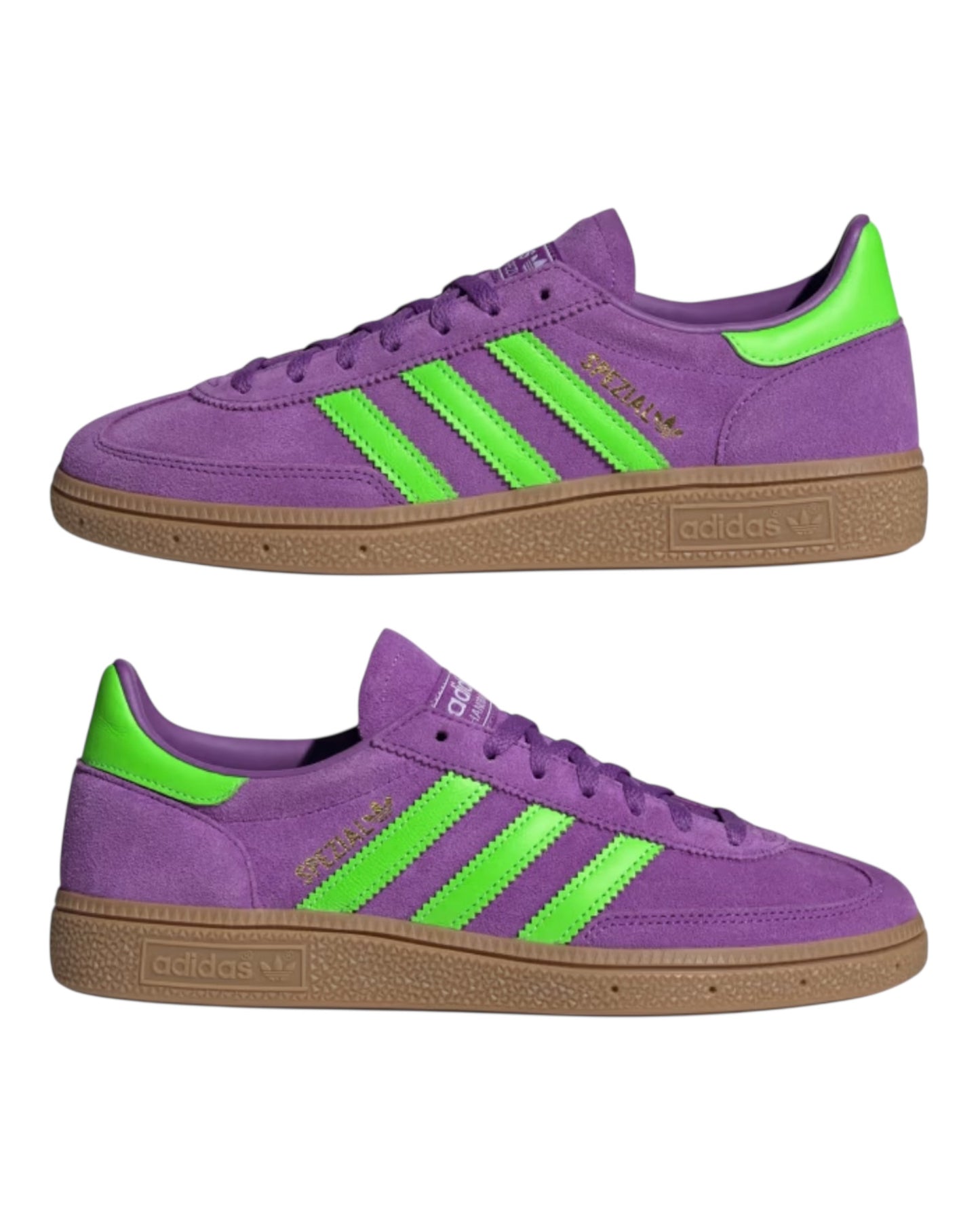 ADIDAS SPEZIAL IN CAMOSCIO VIOLA BANDE GIALLO FLUO