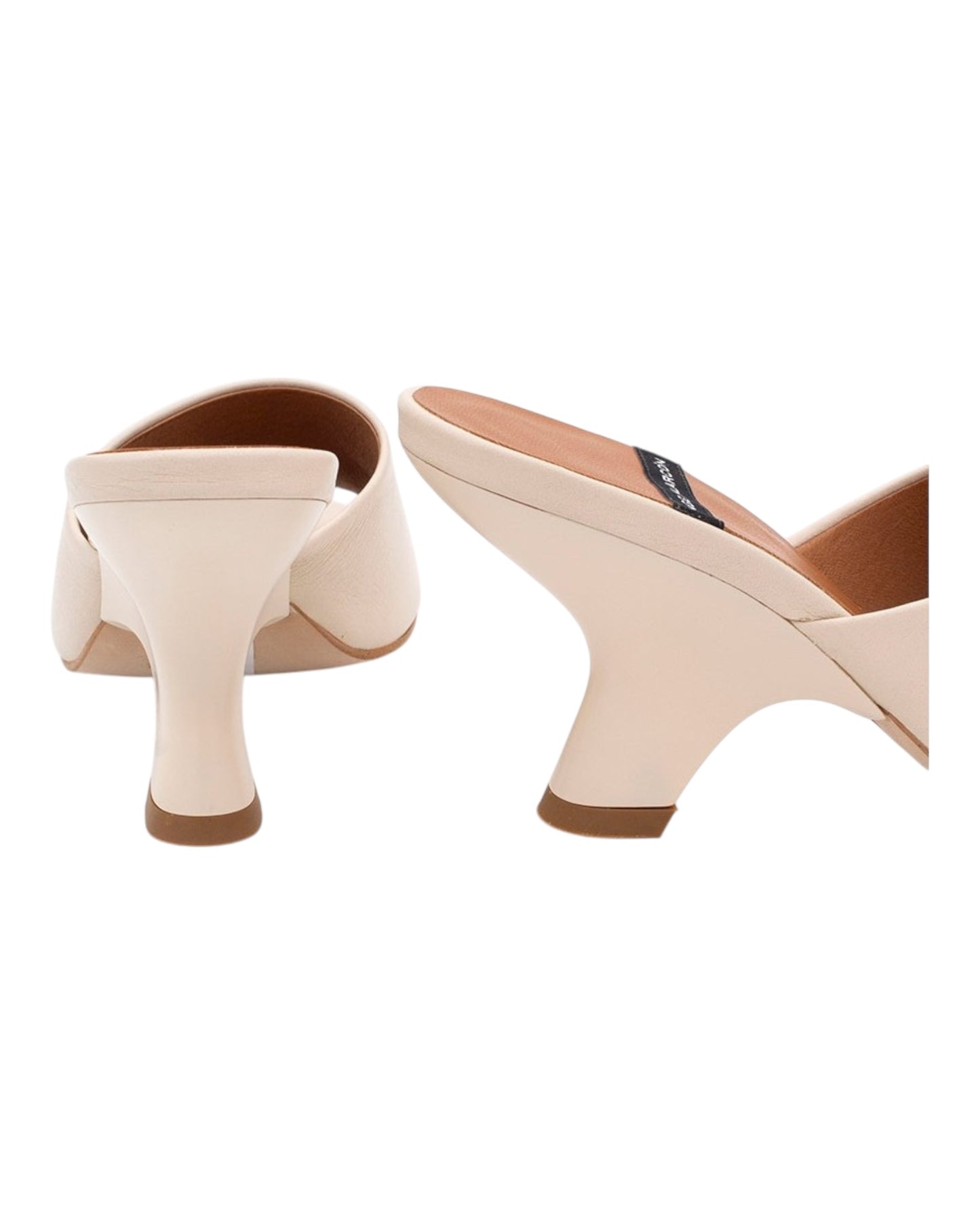 ANGEL ALARCON 125750Z CIABATTA CON TACCO IN PELLE BEIGE