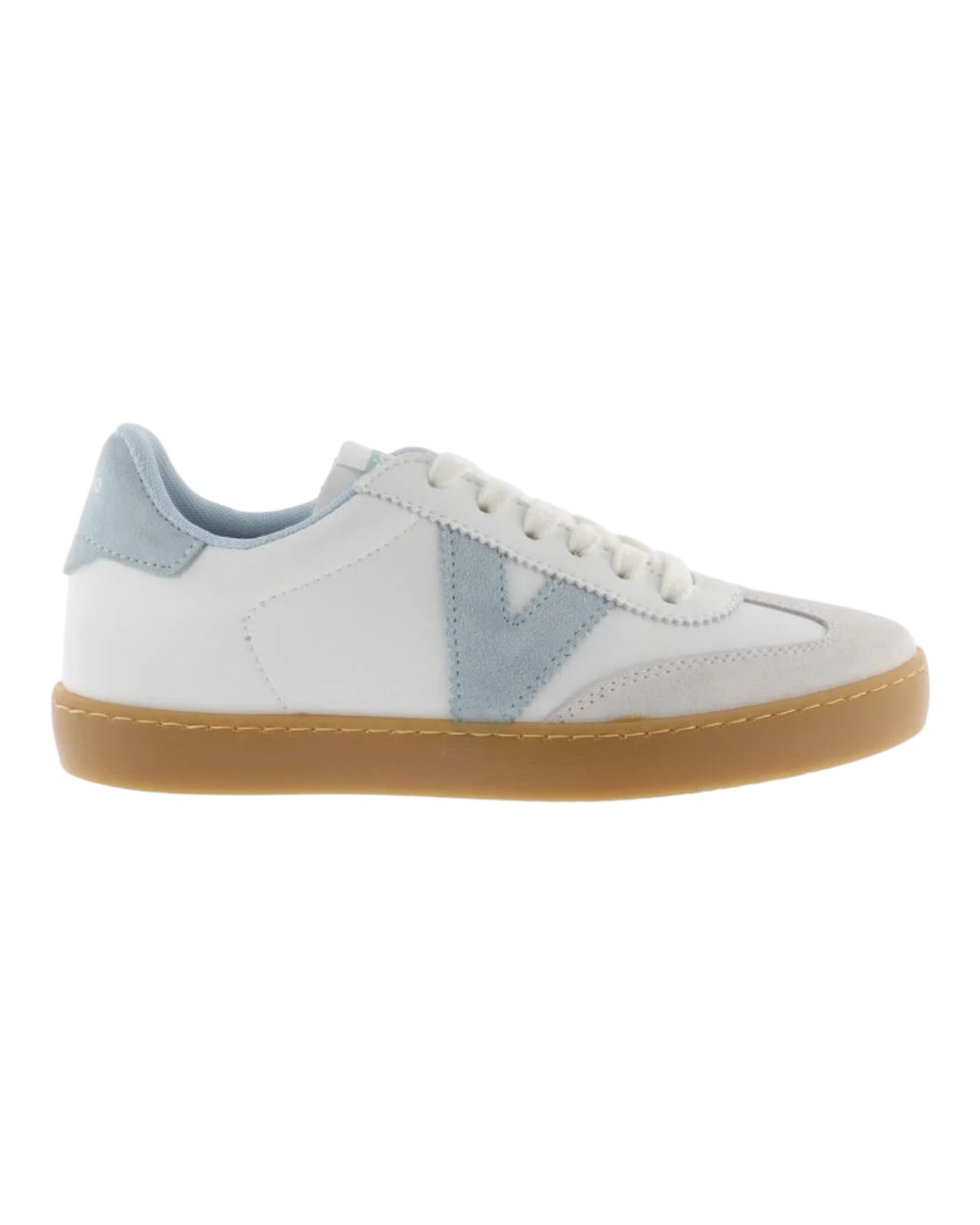 VICTORIA 11262 IN PELLE E CAMOSCIO INSERTI E LOGO AZZURRO