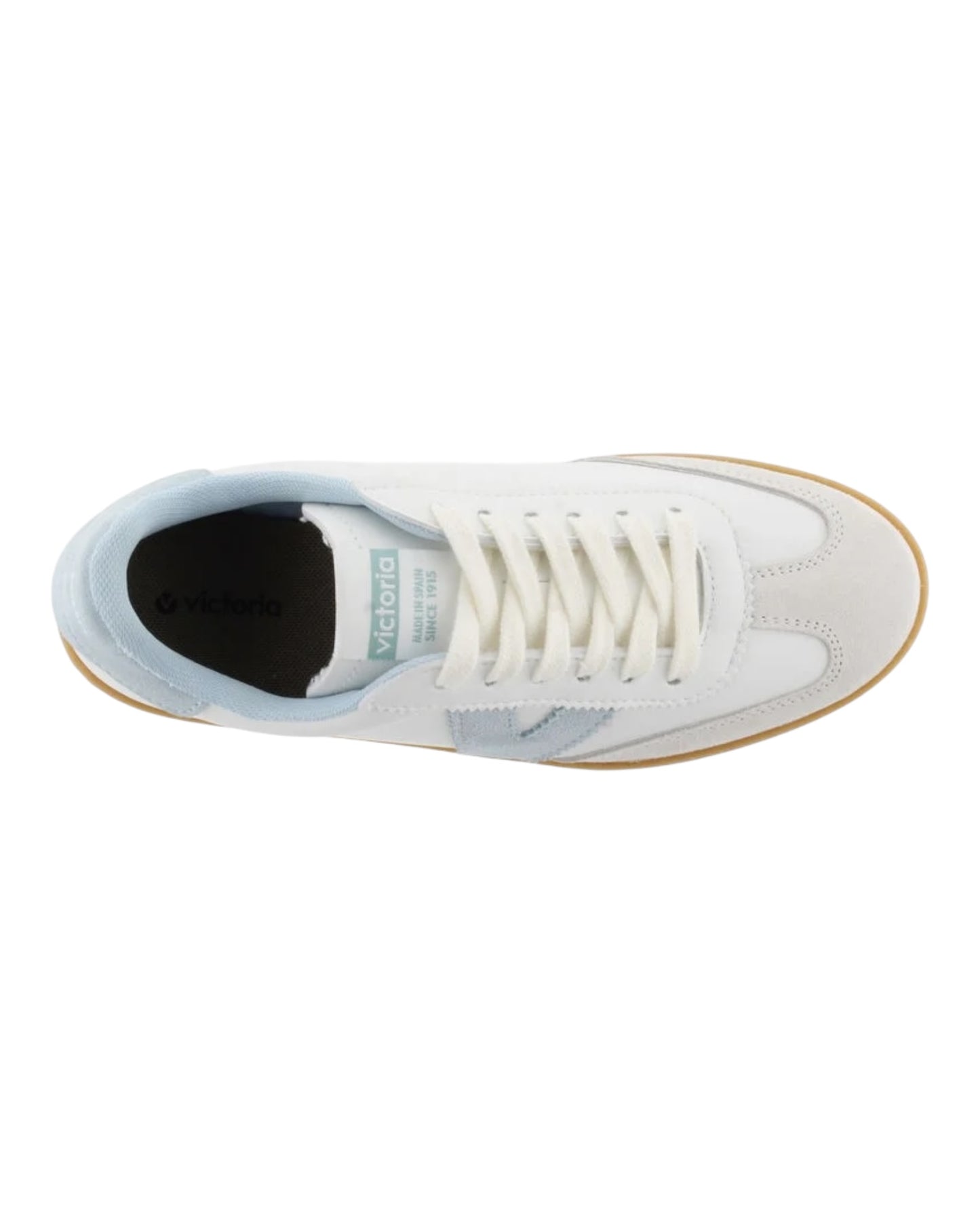 VICTORIA 11262 IN PELLE E CAMOSCIO INSERTI E LOGO AZZURRO