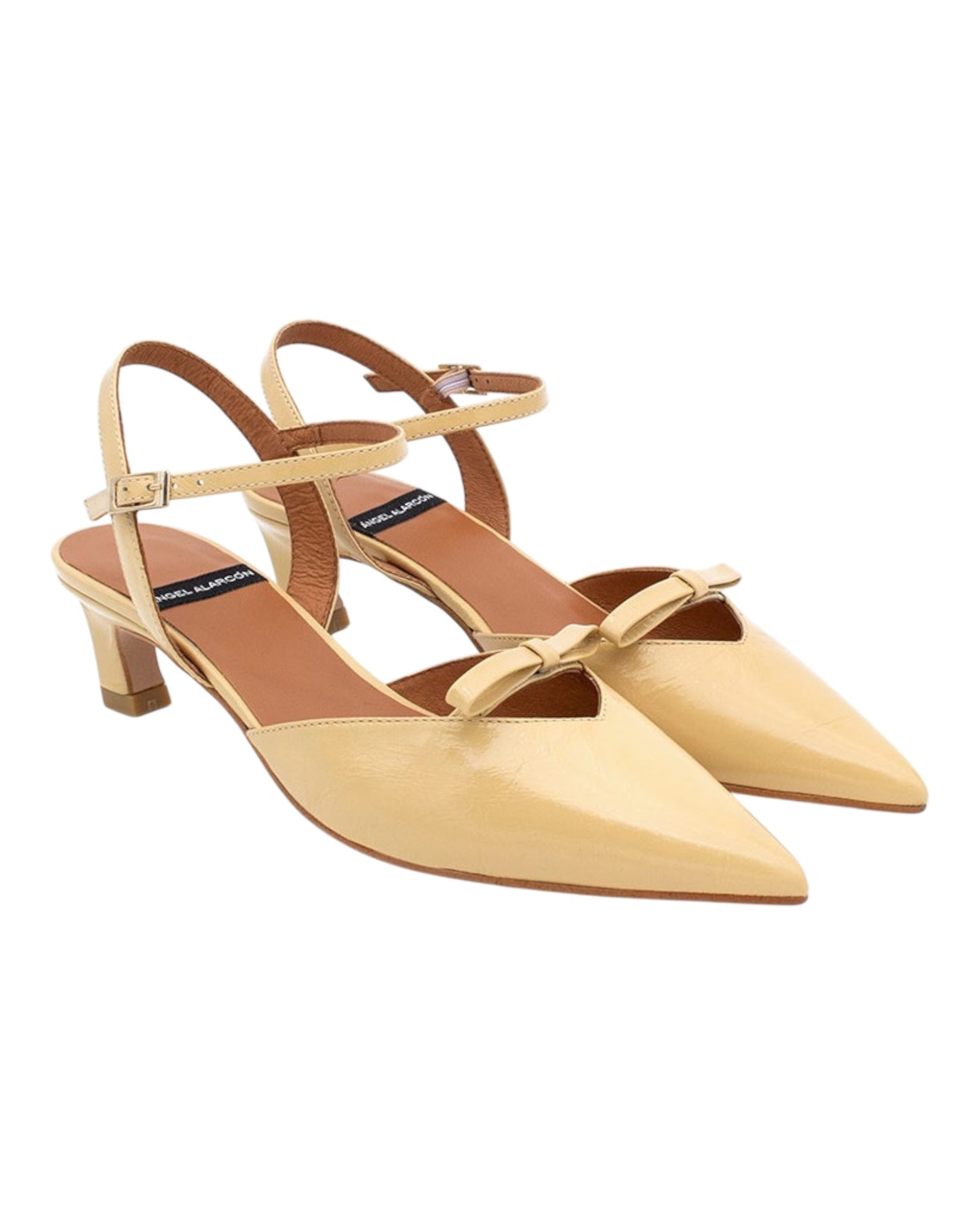 ANGEL ALARCON 050480A CHANEL CON FIOCCHETTO IN PELLE LUCIDA BEIGE