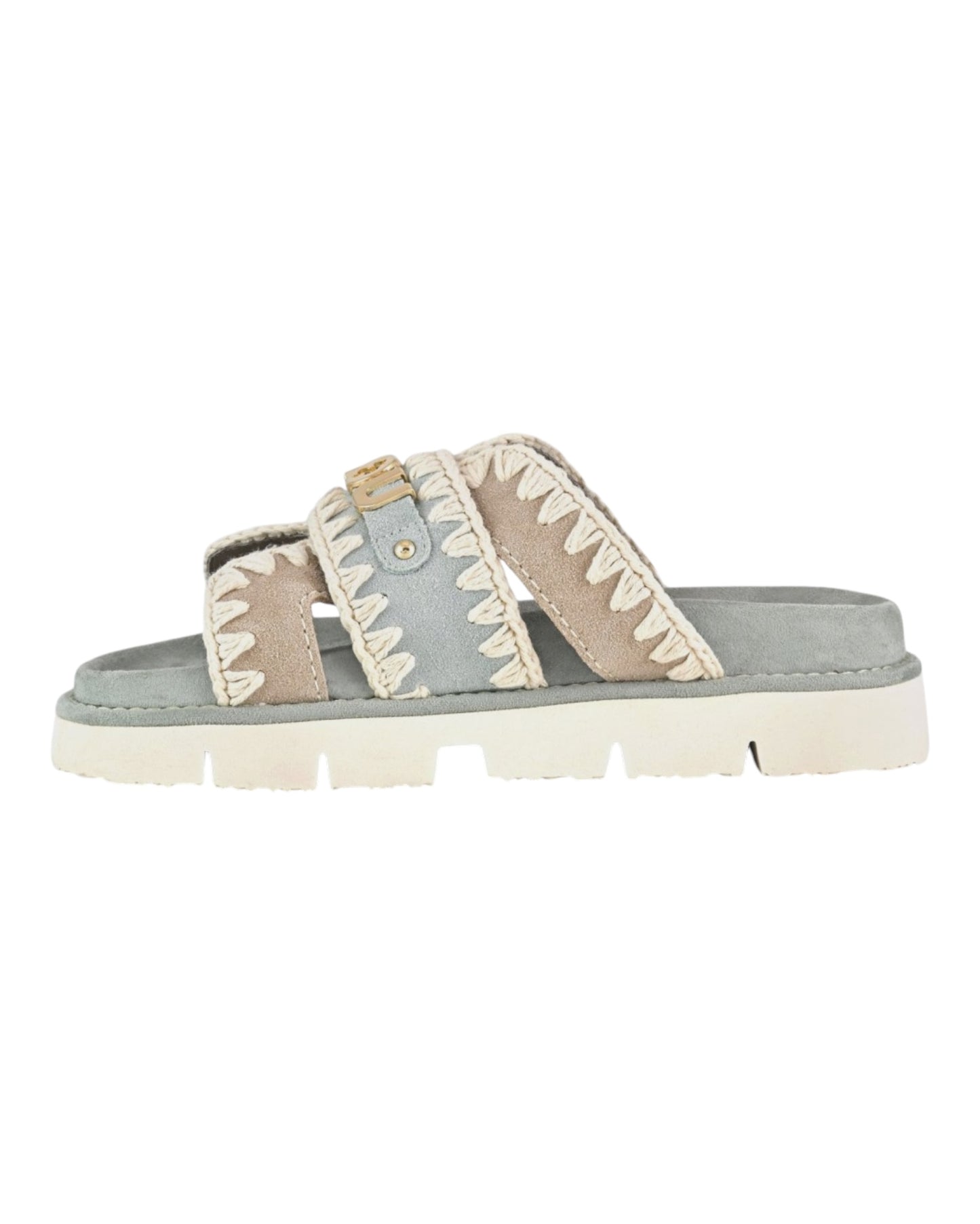 MOU BIO SANDAL BICOLOR VERDE/BEIGE (TEA)