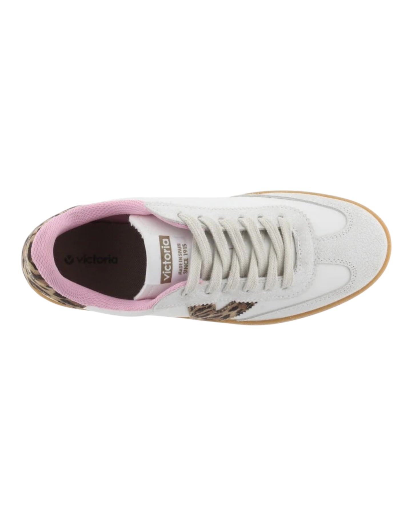 VICTORIA 11262 IN PELLE E CAMOSCIO INSERTI ROSA LOGO ANIMALIER
