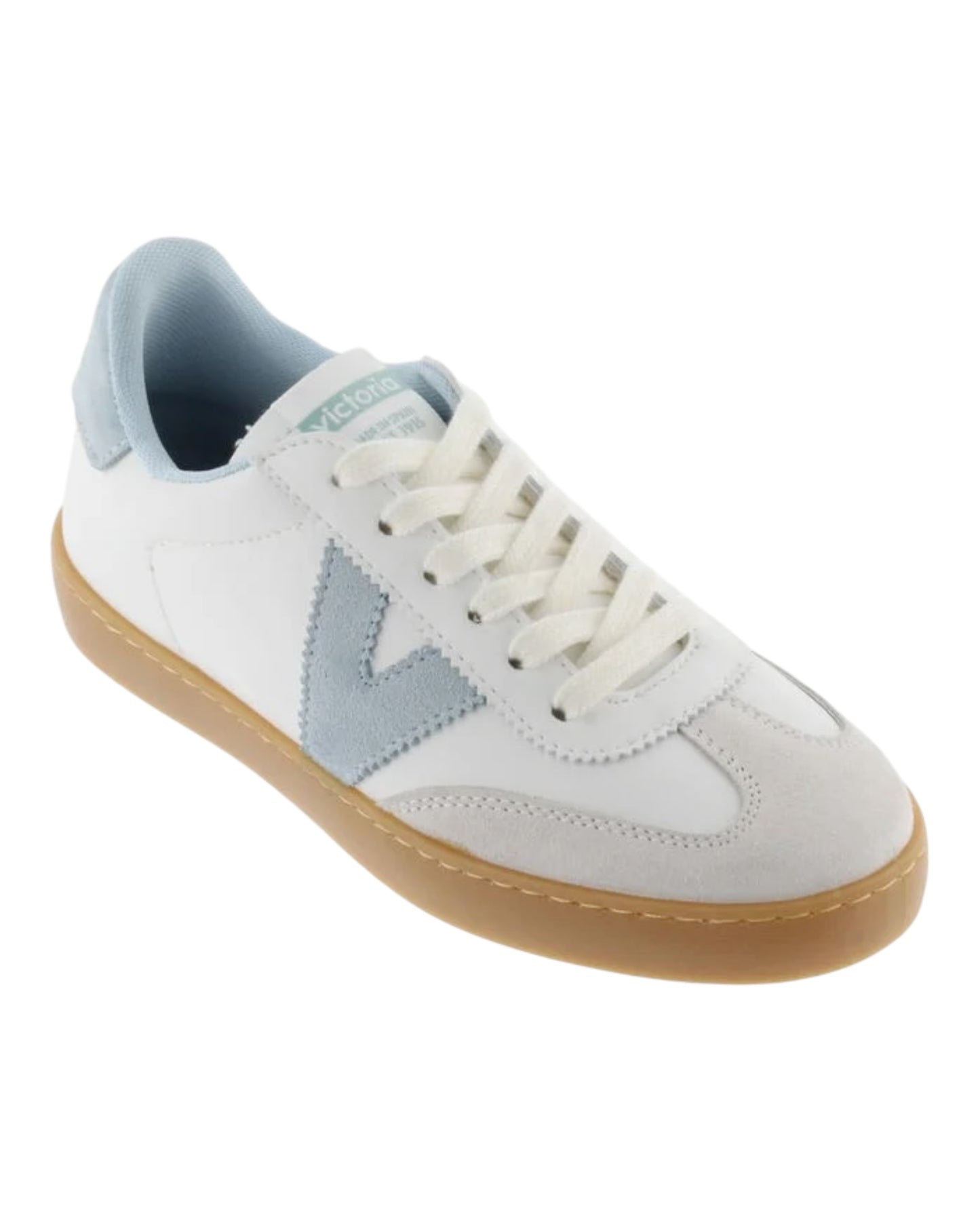 VICTORIA 11262 IN PELLE E CAMOSCIO INSERTI E LOGO AZZURRO