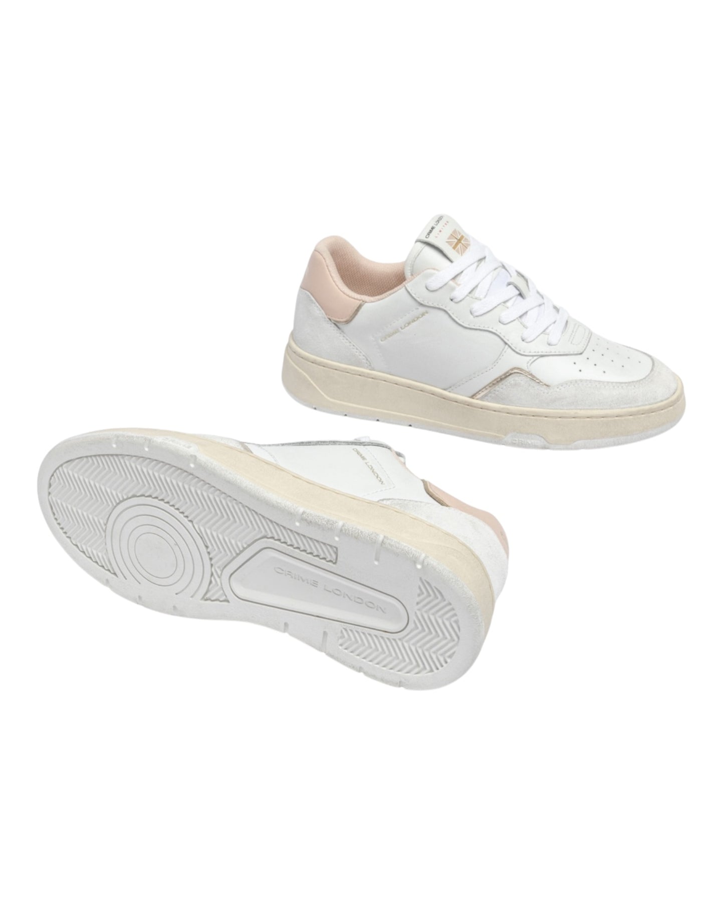 CRIME TIMELESS IN PELLE BIANCA/ROSA