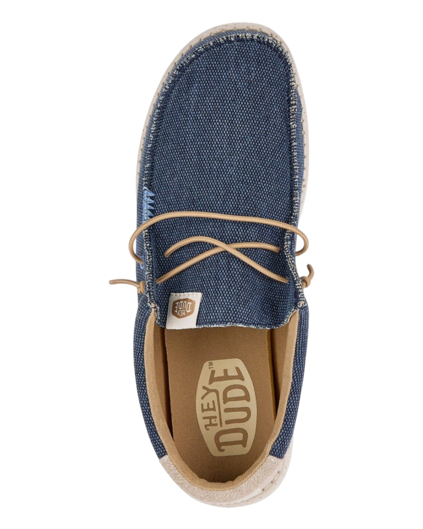 HEY DUDE WALLY JUTE IN TESSUTO AZZURRO