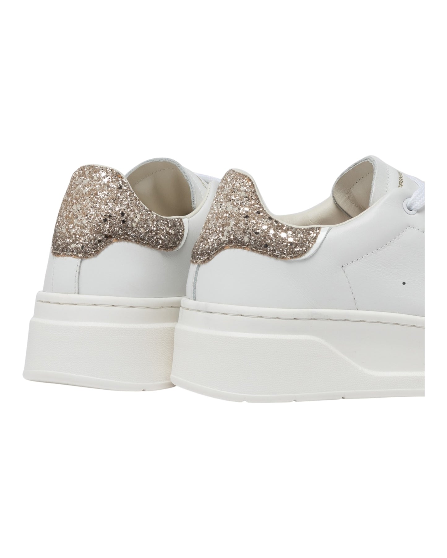 CRIME LONDON SONIK IN PELLE BAINCA TALLONCINO GLITTER ORO