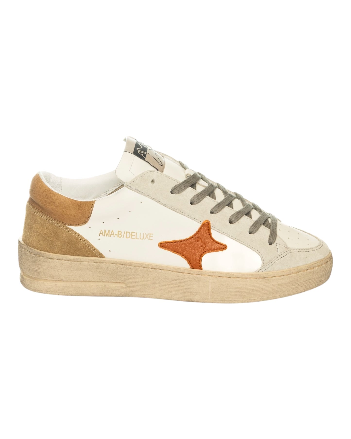 AMA BRAND 4066 SLAM PELLE BIANCA/BEIGE/ARANCIO