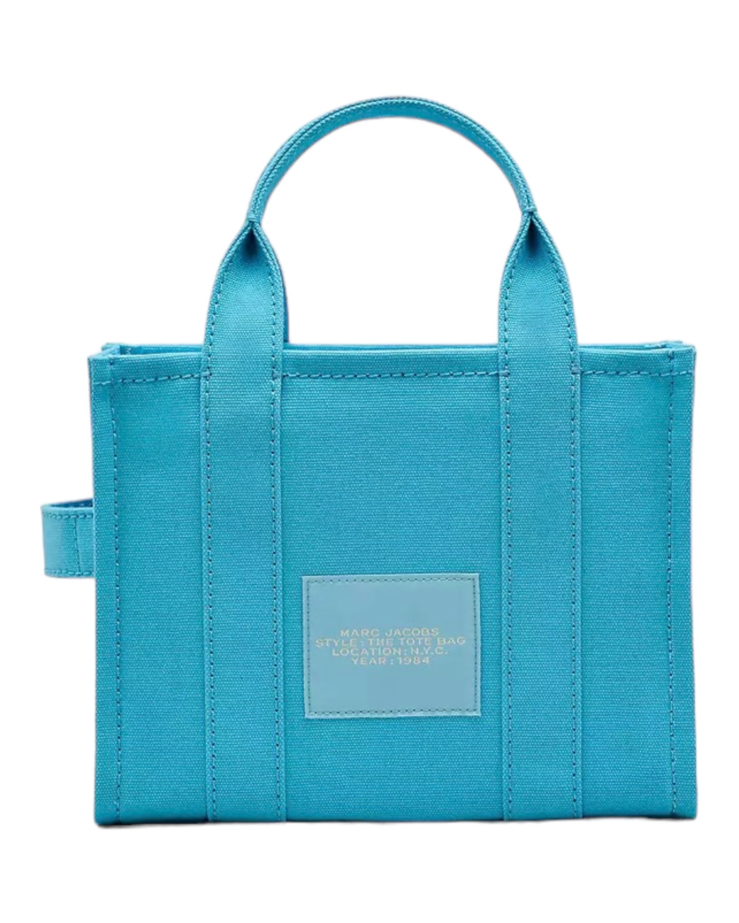 MARC JACOBS THE TOTE BAG CANVAS SMALL AZZURRO