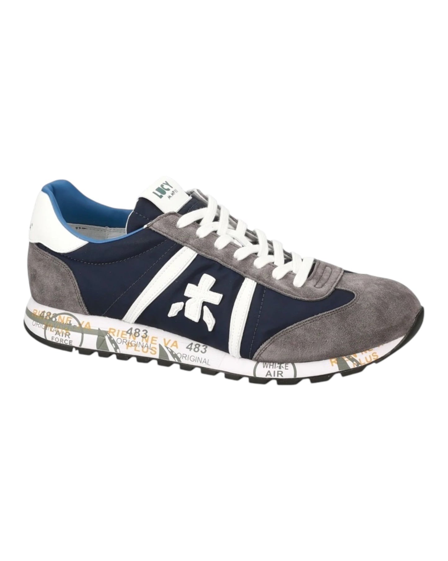 PREMIATA LUCY 7089 IN CAMOSCIO GRIGIO/BLU