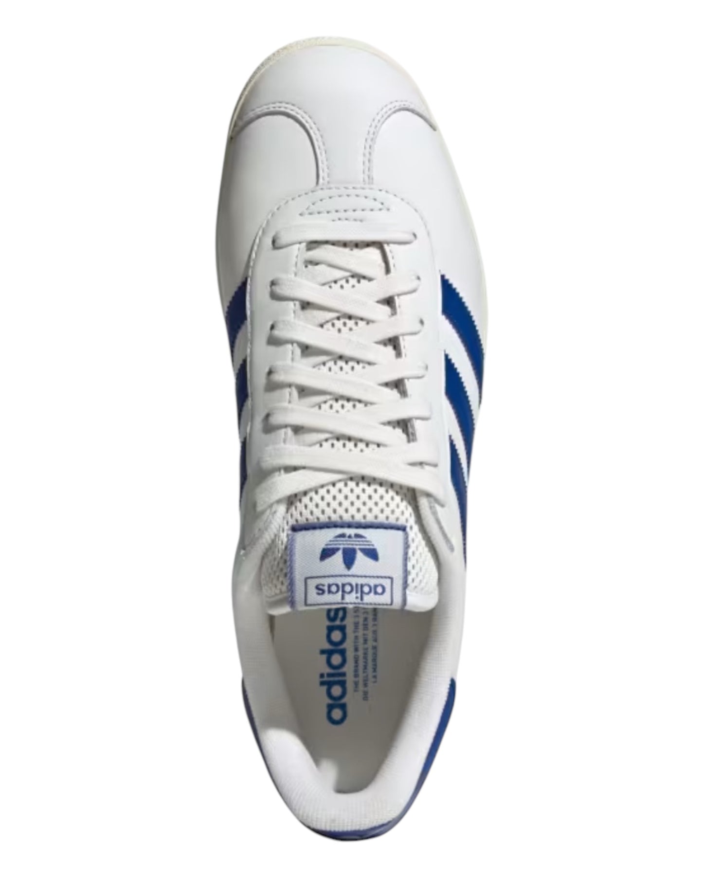 ADIDAS GAZELLE LEATHER BIANCA/BLU ROYAL